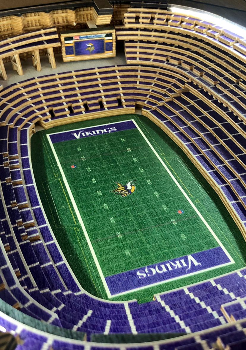YouTheFan NFL Minnesota Vikings 25-Layer StadiumViews Lighted End Table - U.S. Bank Stadium