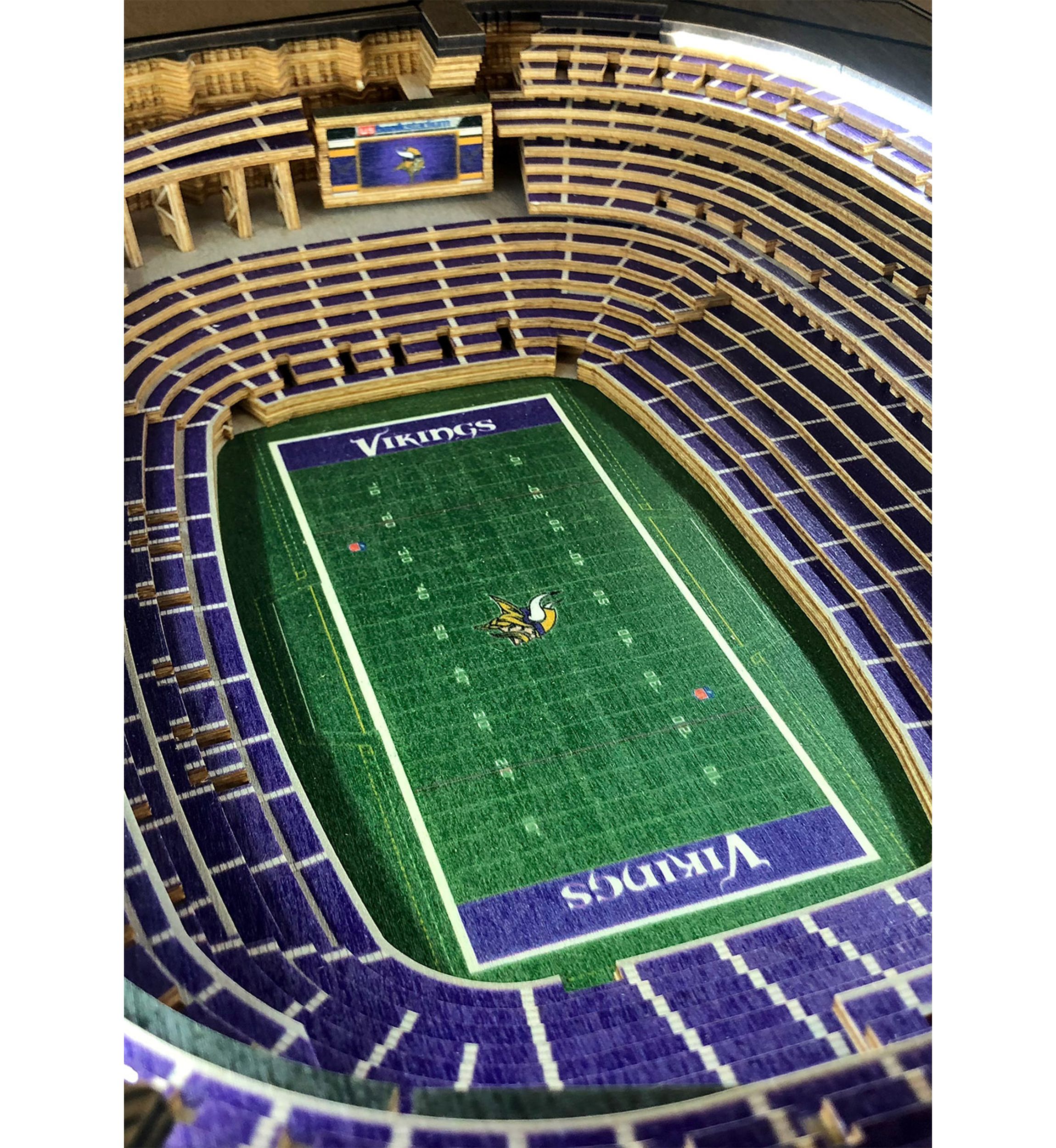 YouTheFan NFL Minnesota Vikings 25-Layer StadiumViews Lighted End Table - U.S. Bank Stadium