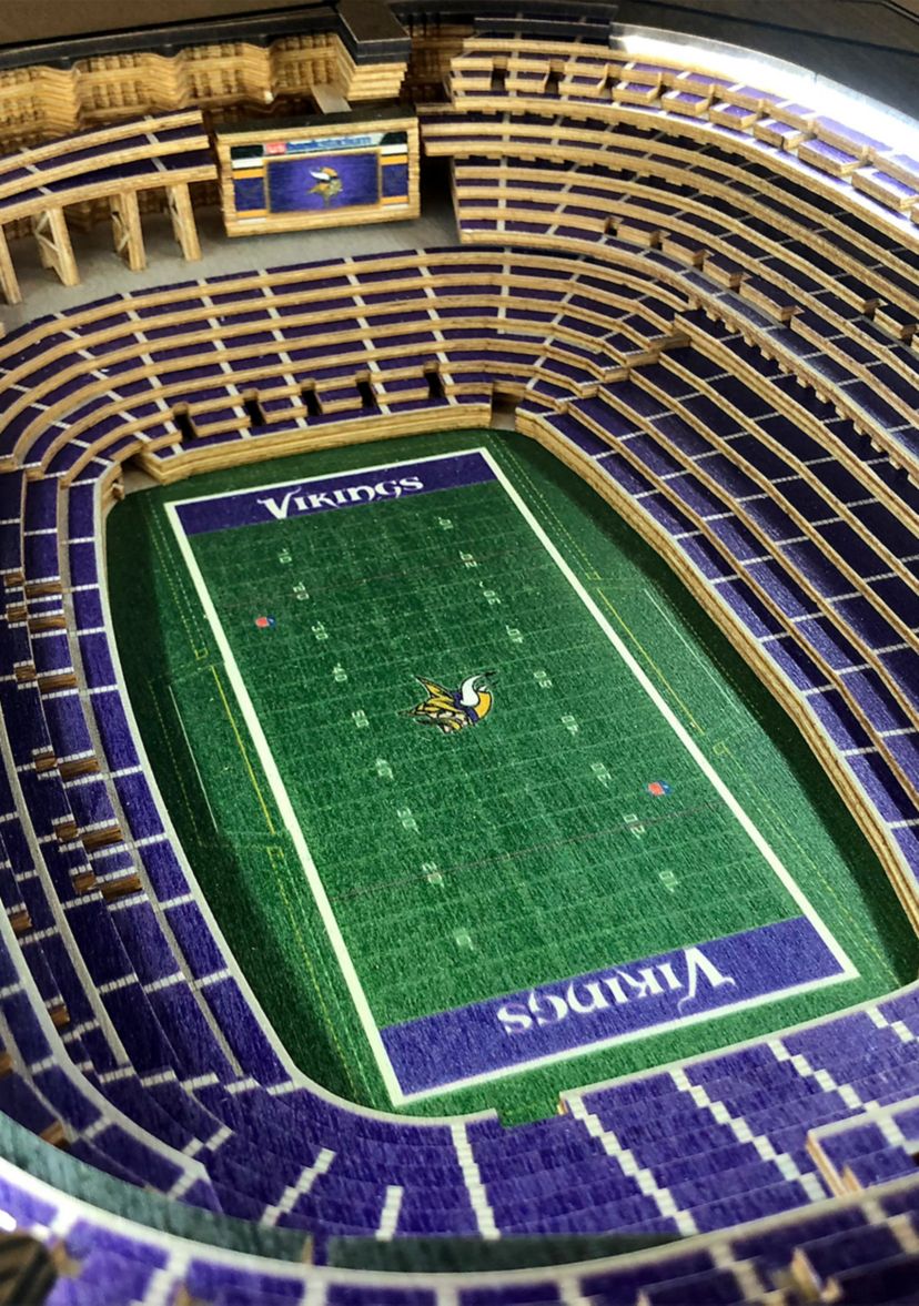 YouTheFan NFL Minnesota Vikings 25-Layer StadiumViews Lighted End Table - U.S. Bank Stadium