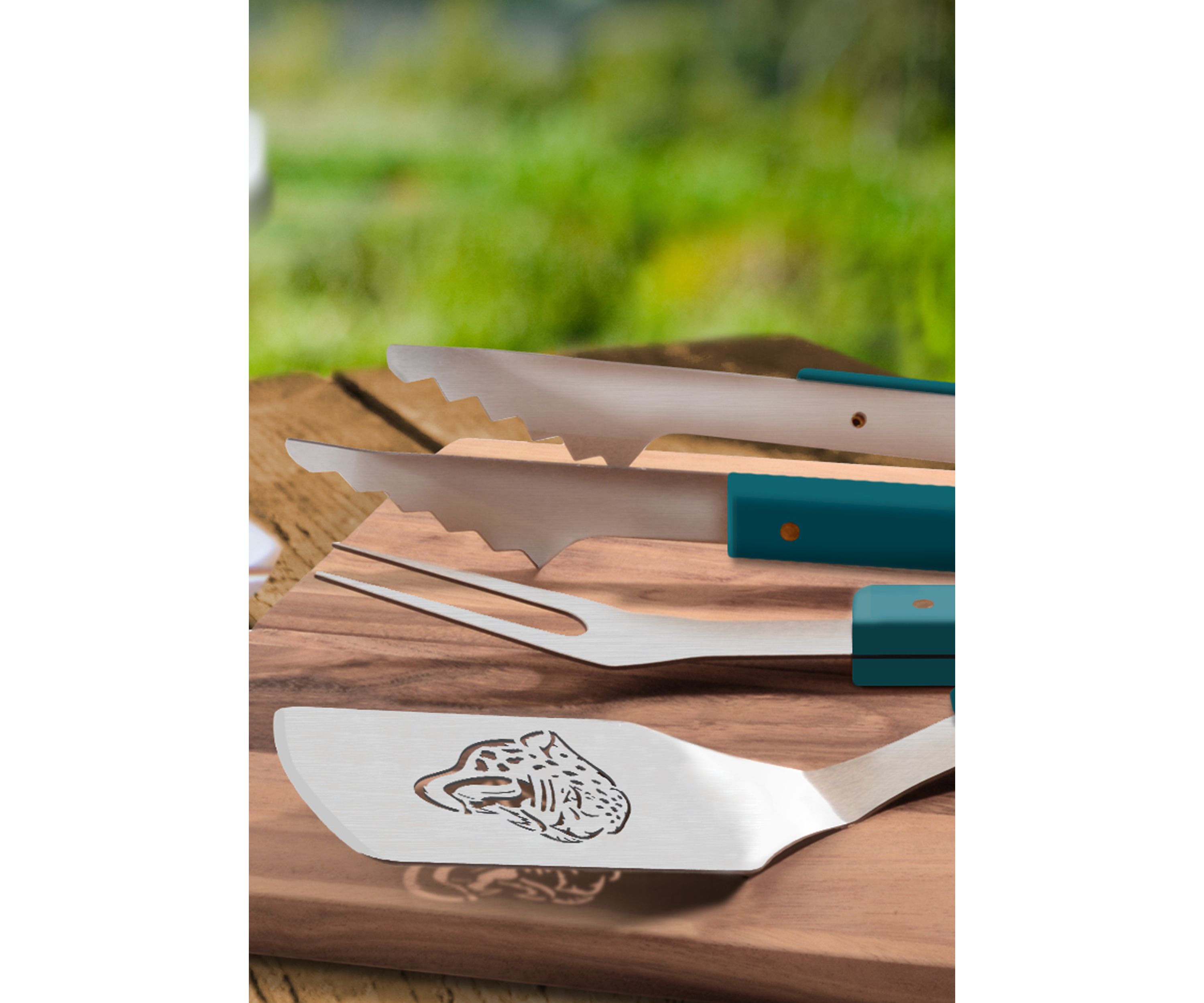 YouTheFan NFL Jacksonville Jaguars Spirit Series 3-Piece BBQ Set