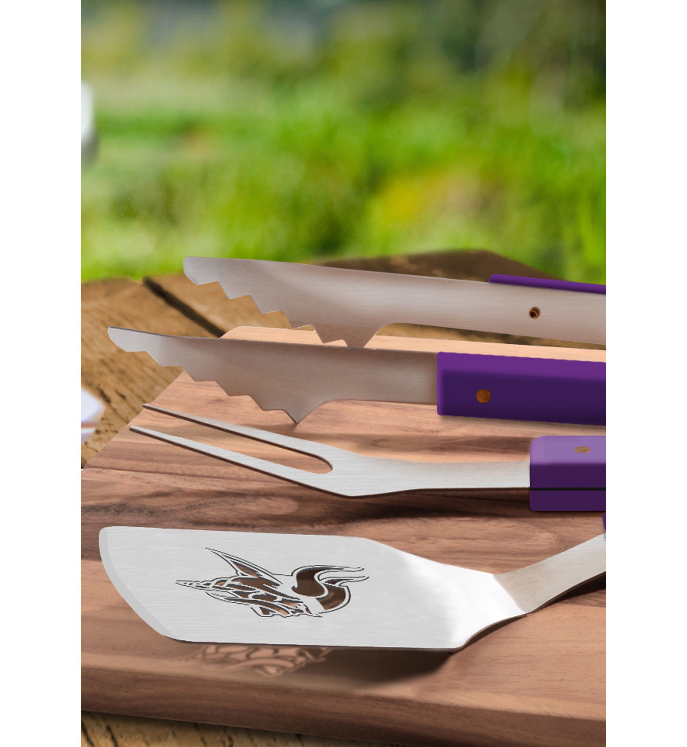 YouTheFan NFL Minnesota Vikings Spirit Series 3-Piece BBQ Set