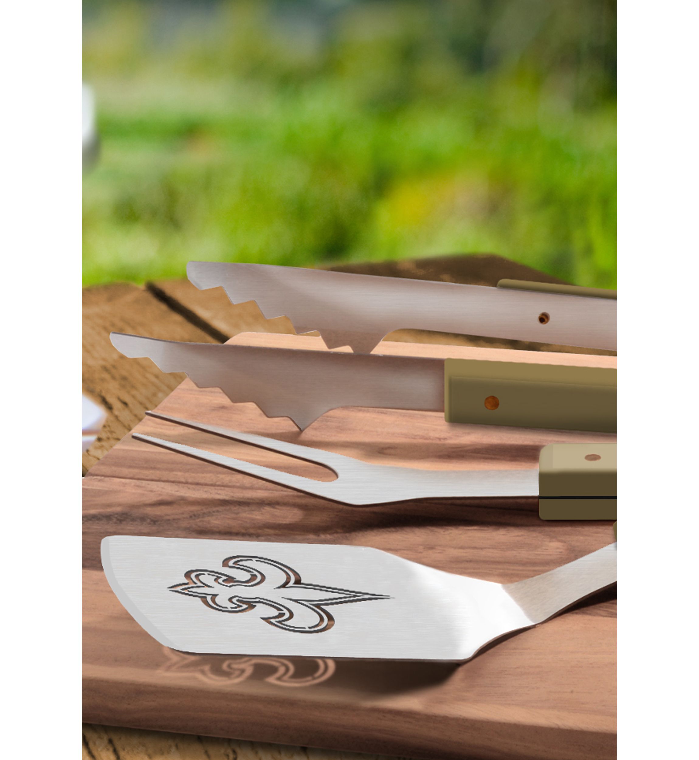 YouTheFan NFL New Orleans Saints Spirit Series 3-Piece BBQ Set