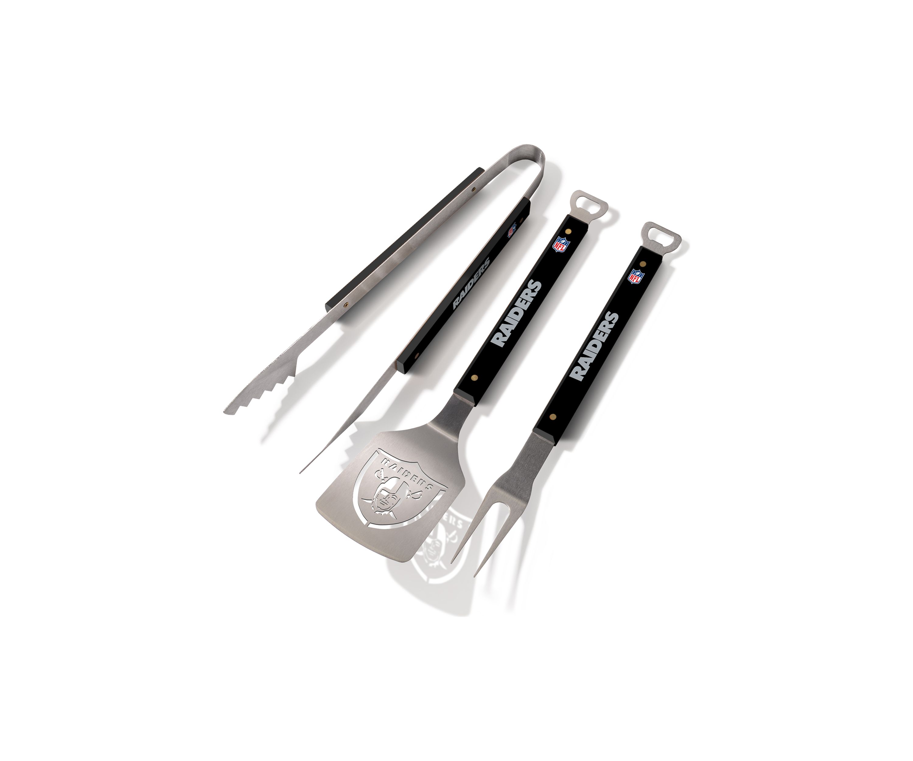 Oakland Raiders YouTheFan NFL Las Vegas Raiders Spirit Series 3-Piece BBQ Set