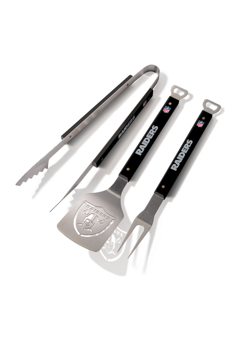 Oakland Raiders YouTheFan NFL Las Vegas Raiders Spirit Series 3-Piece BBQ Set