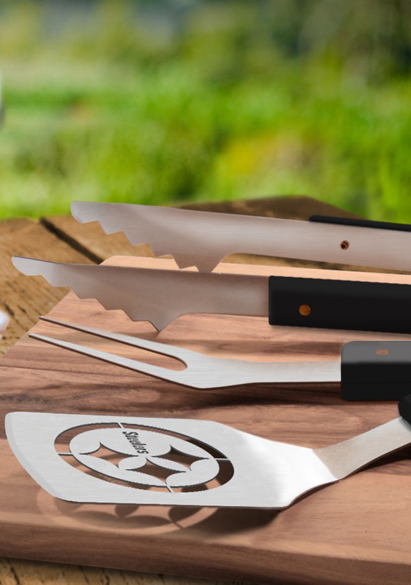 YouTheFan NFL Pittsburgh Steelers Spirit Series 3-Piece BBQ Set