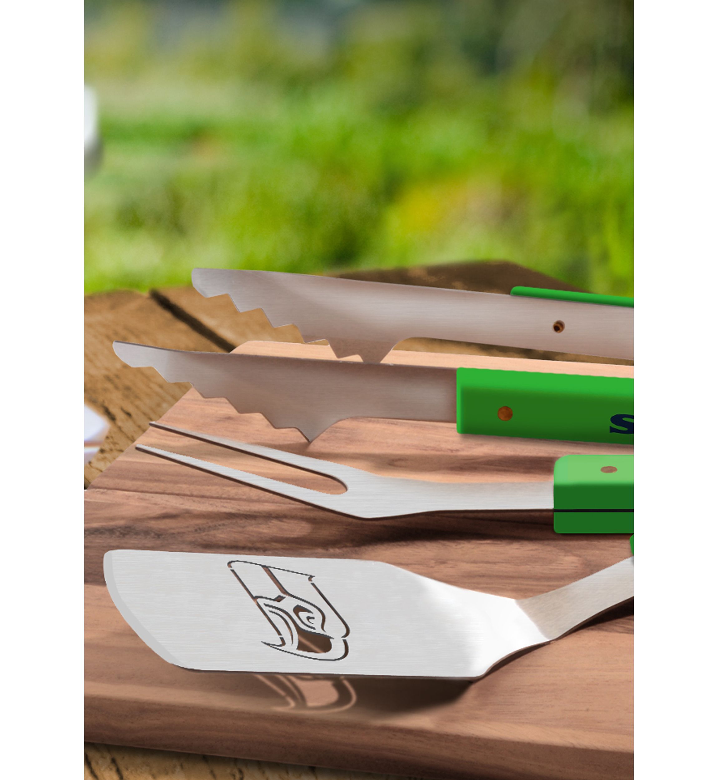 YouTheFan NFL Seattle Seahawks Spirit Series 3-Piece BBQ Set