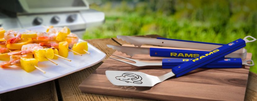 YouTheFan NFL Los Angeles Rams Spirit Series 3-Piece BBQ Set