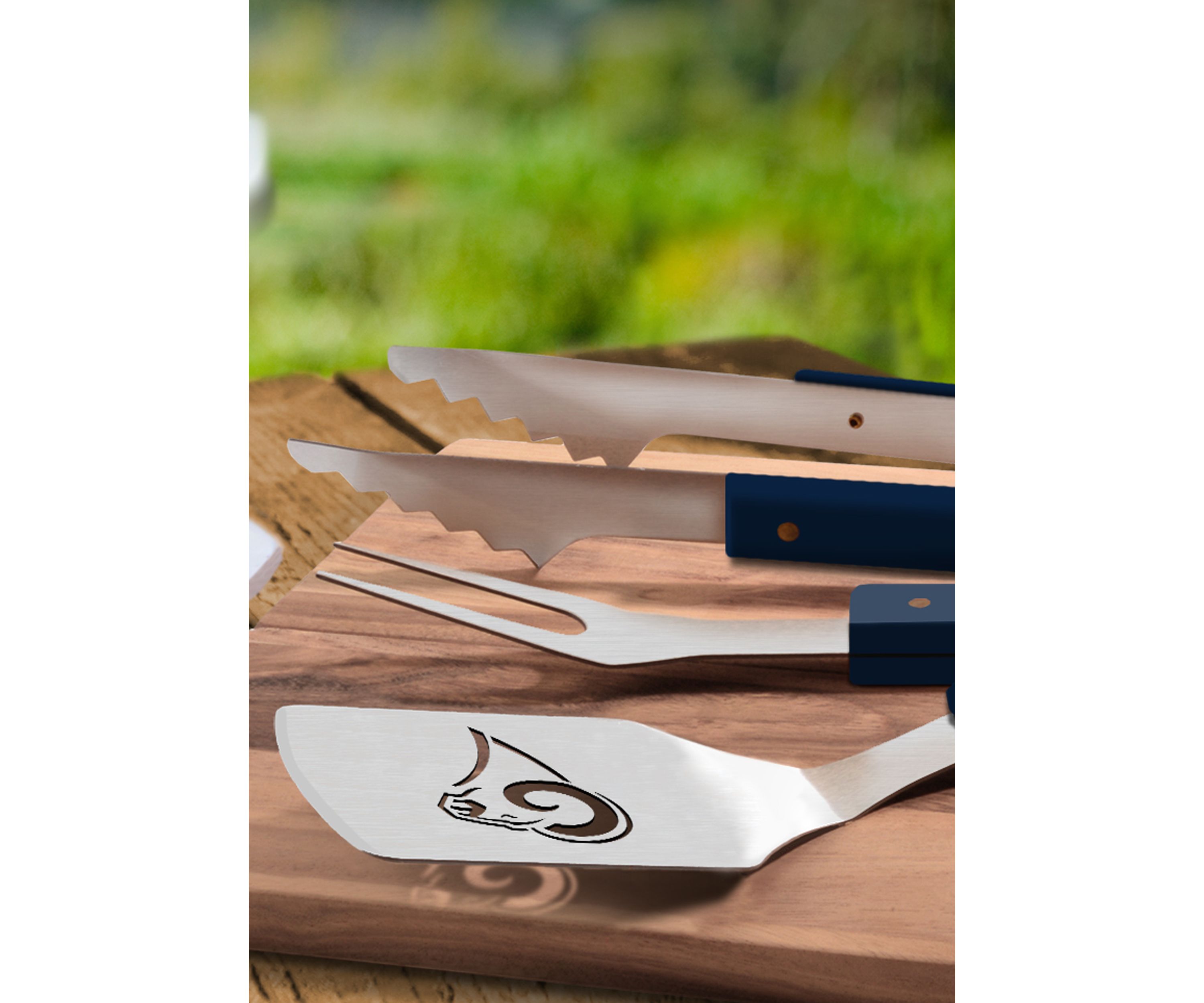 YouTheFan NFL Los Angeles Rams Spirit Series 3-Piece BBQ Set