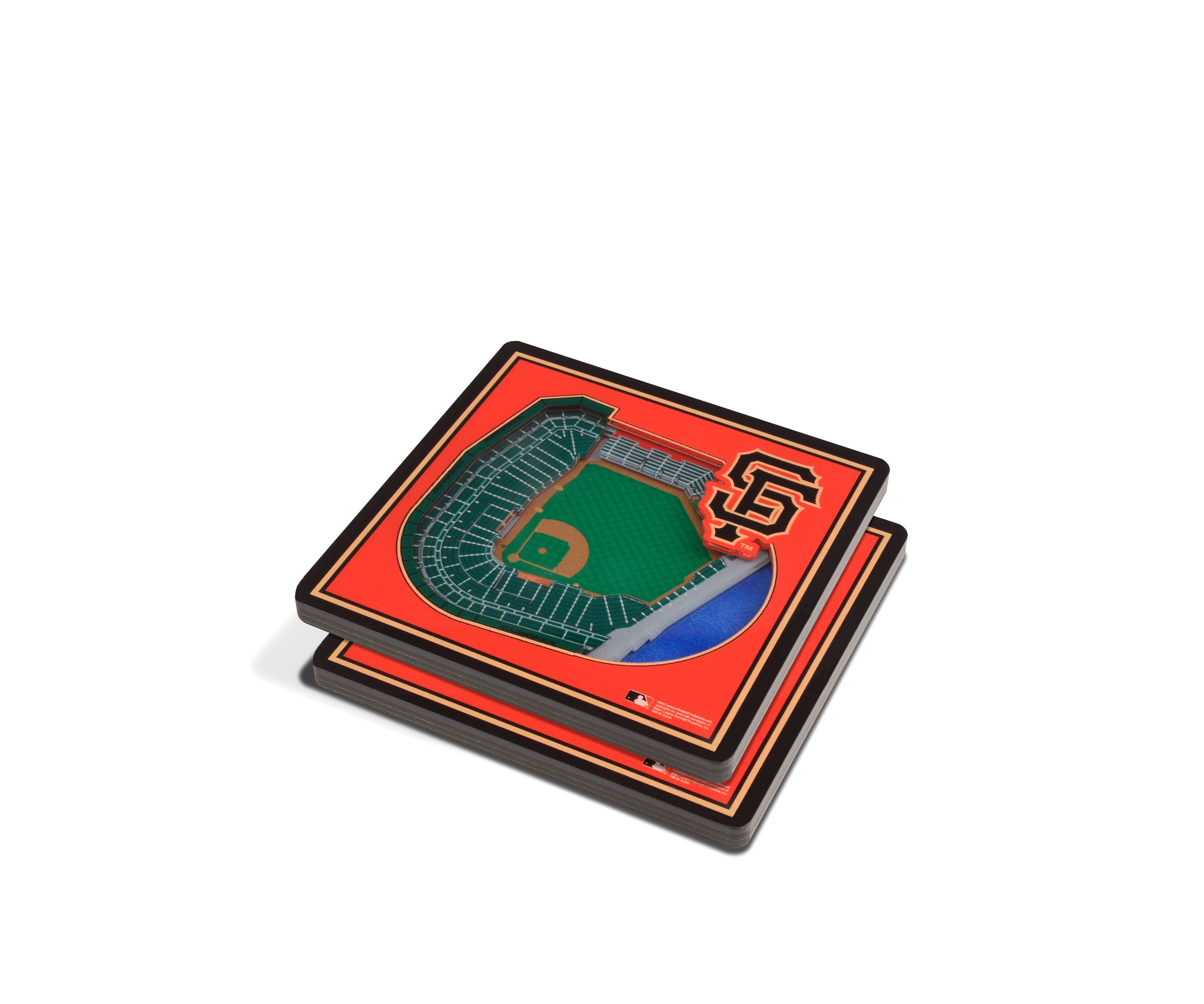 YouTheFan MLB San Francisco Giants 3D StadiumView Coasters - Oracle Park
