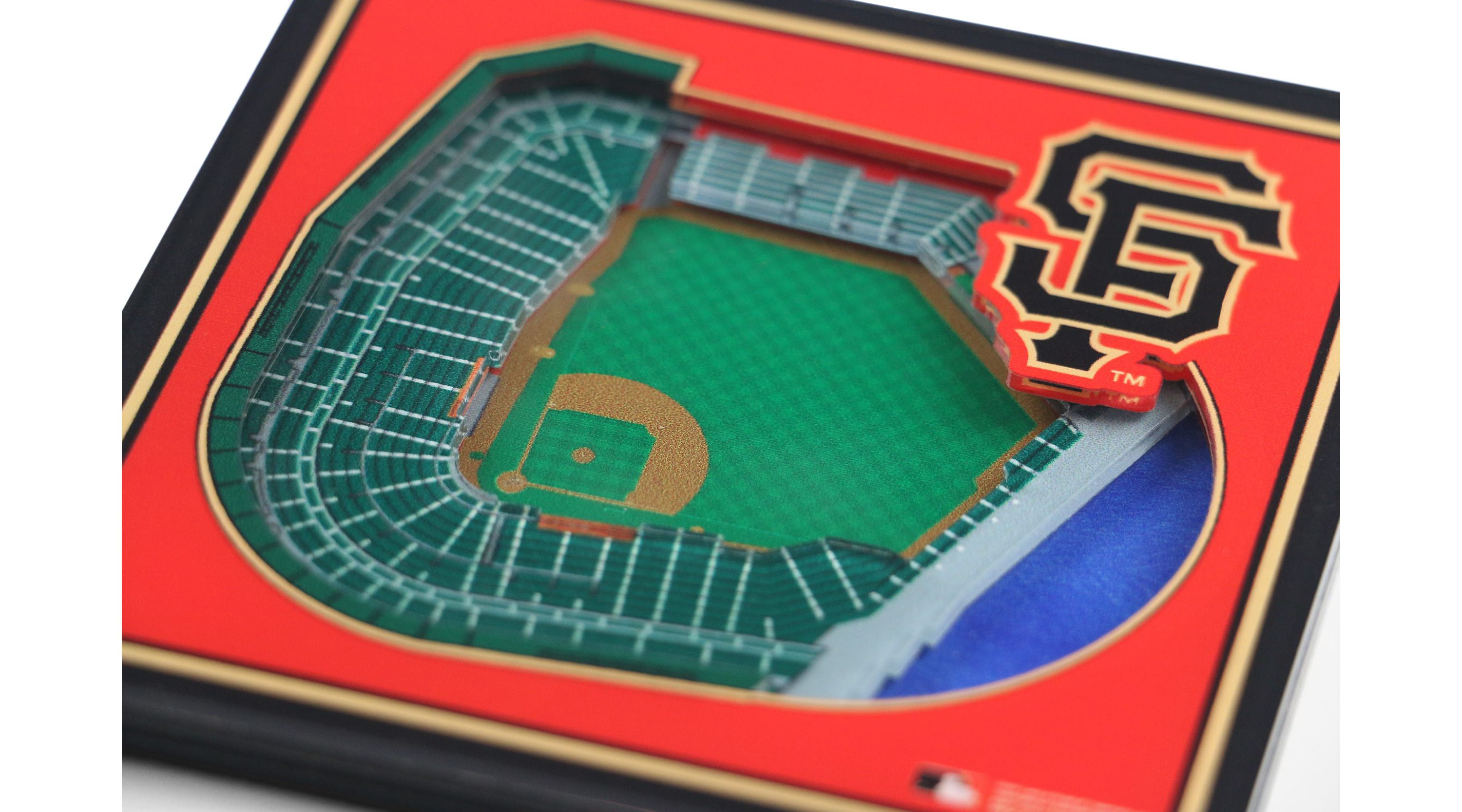 YouTheFan MLB San Francisco Giants 3D StadiumView Coasters - Oracle Park