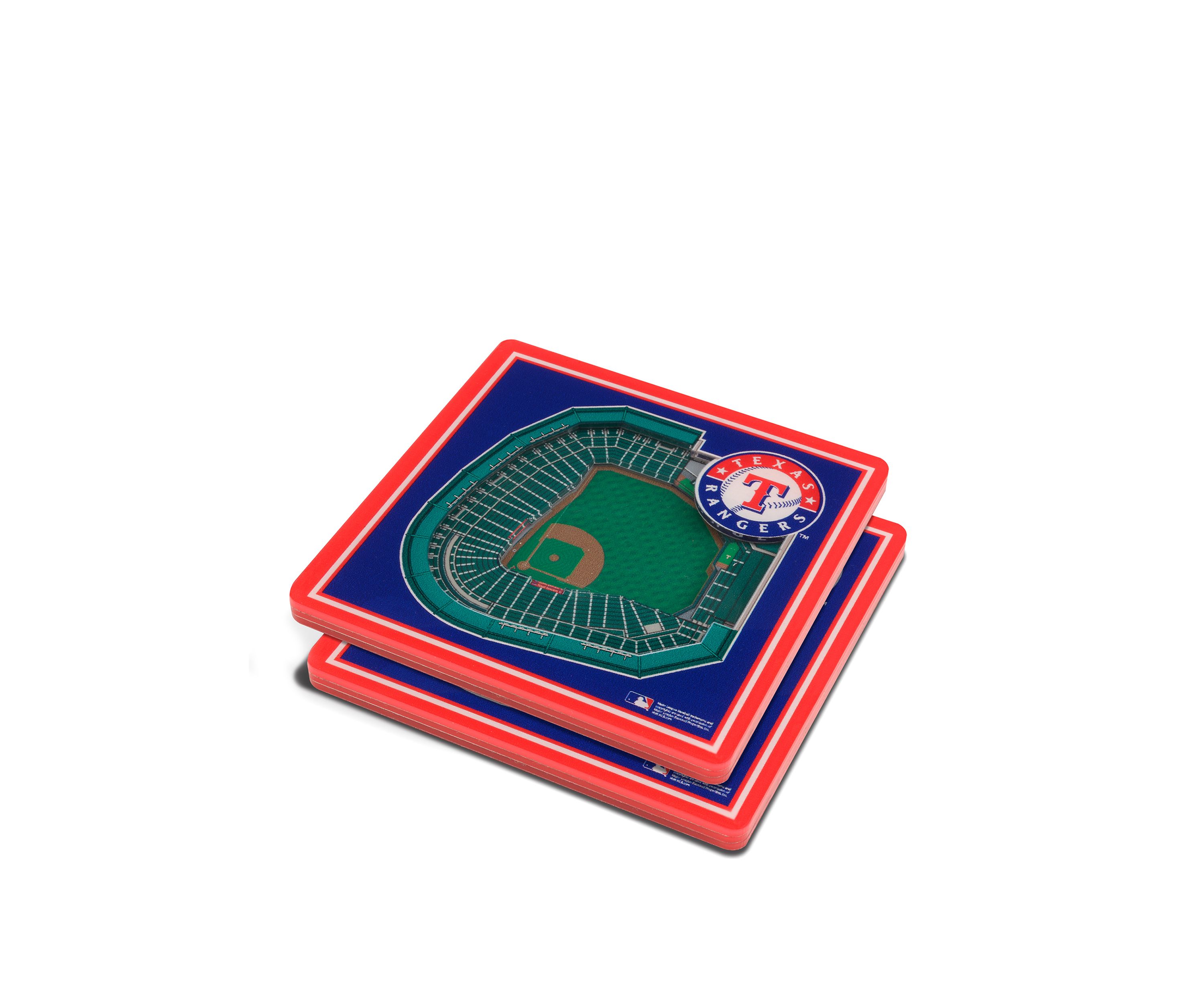 YouTheFan MLB Texas Rangers 3D StadiumView Coasters - Globe Life Park in Arlington