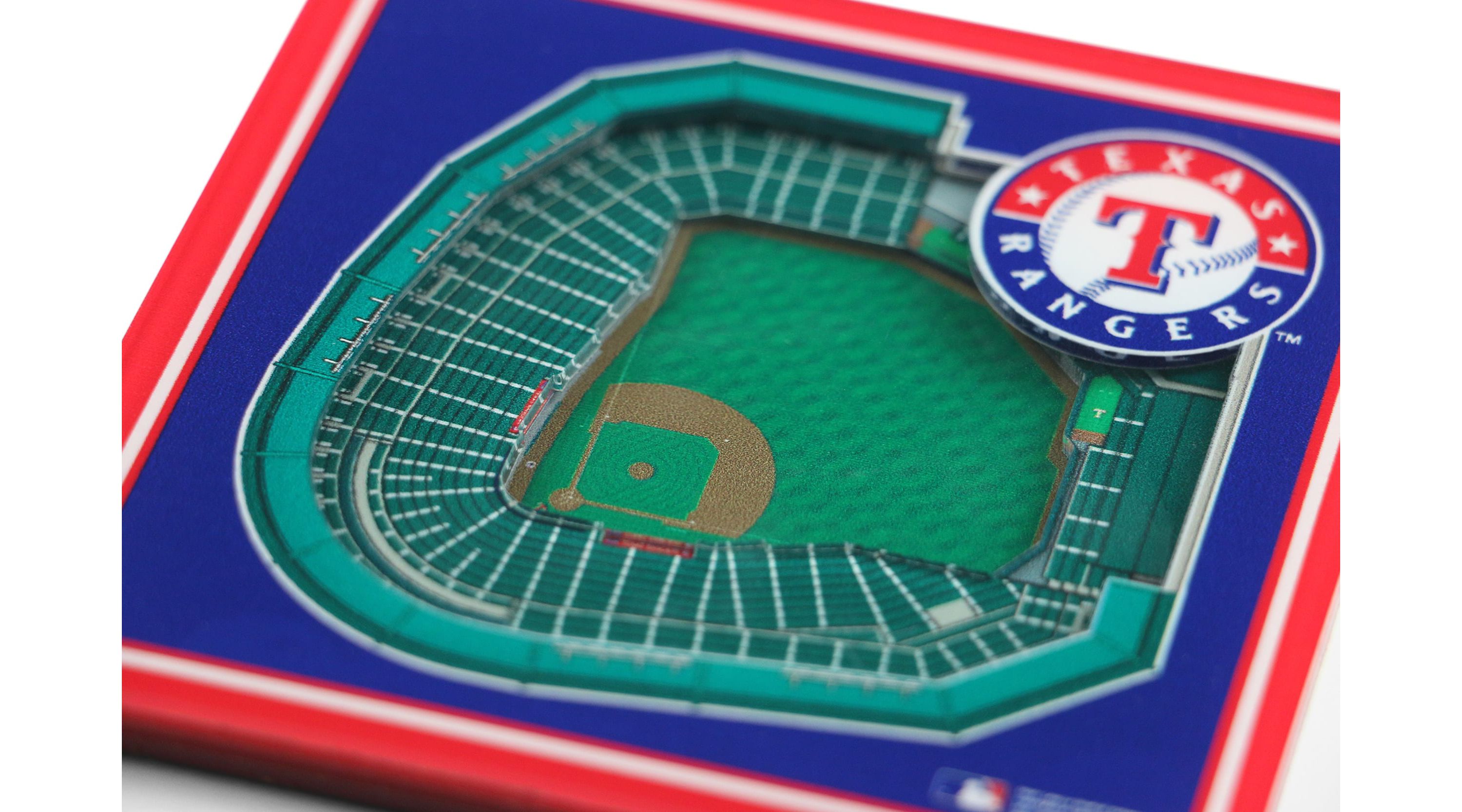YouTheFan MLB Texas Rangers 3D StadiumView Coasters - Globe Life Park in Arlington