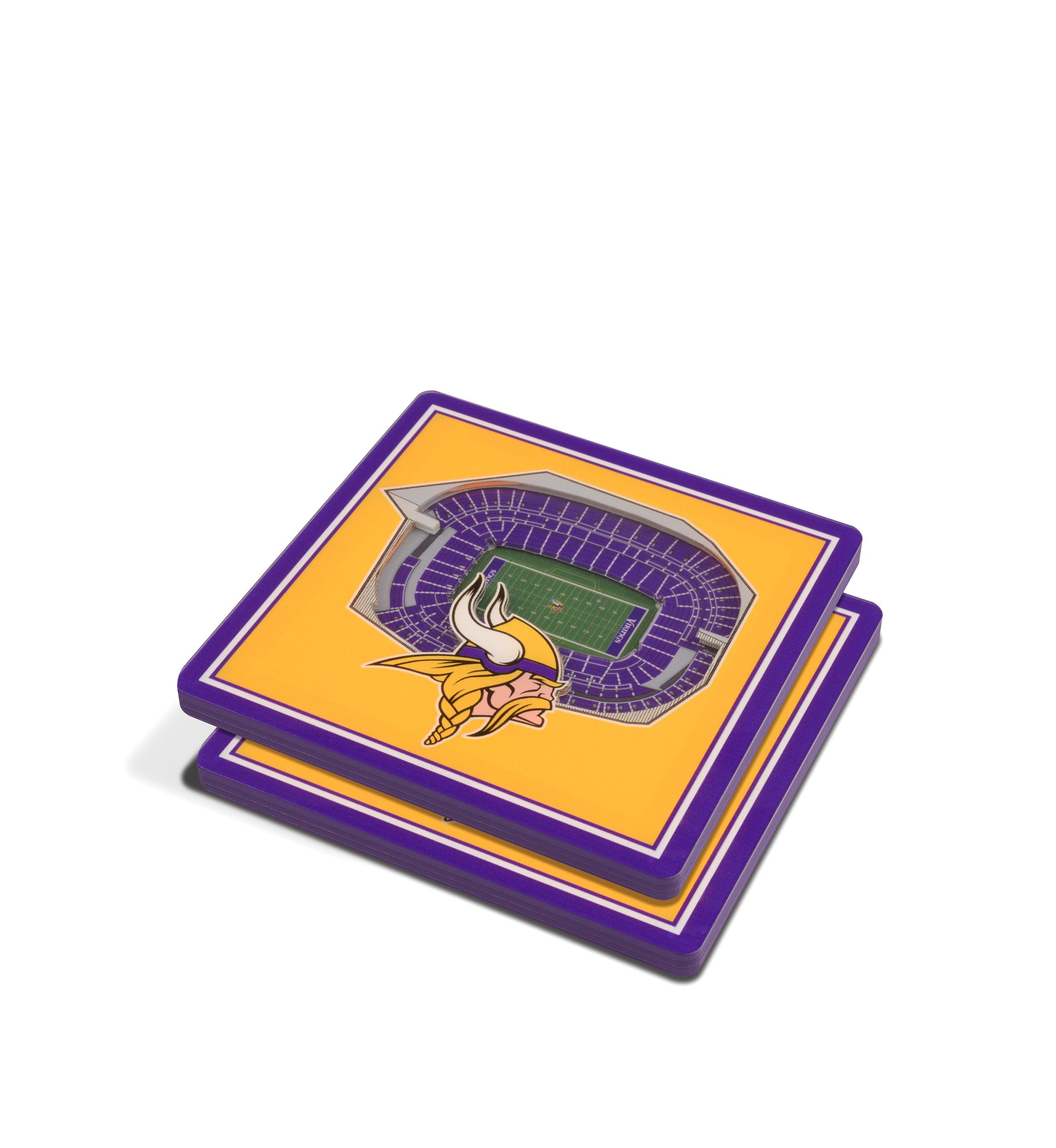 YouTheFan NFL Minnesota Vikings 3D StadiumView Coasters - U.S. Bank Stadium