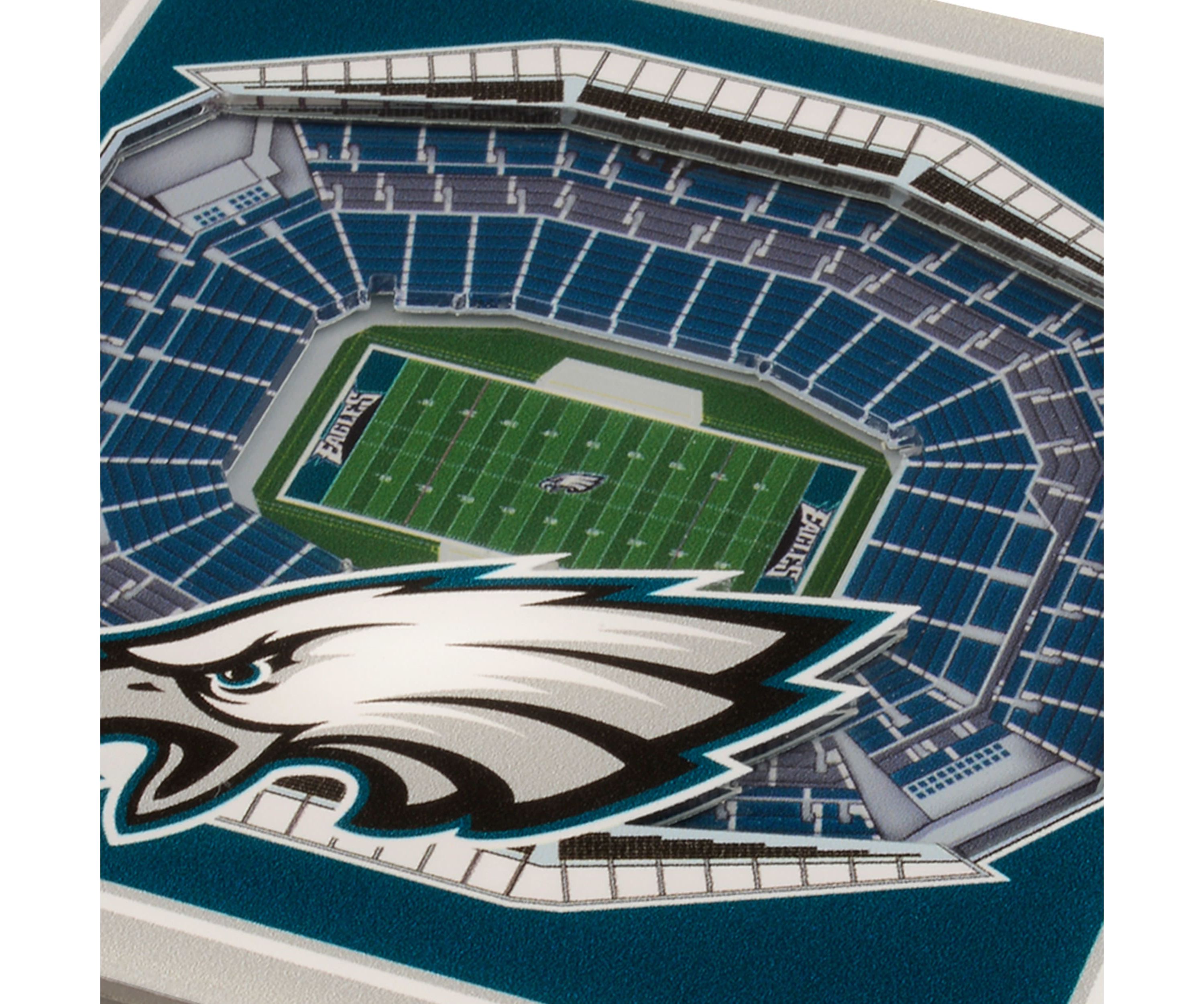 YouTheFan NFL Philadelphia Eagles 3D StadiumView Coasters - Lincoln Financial Field