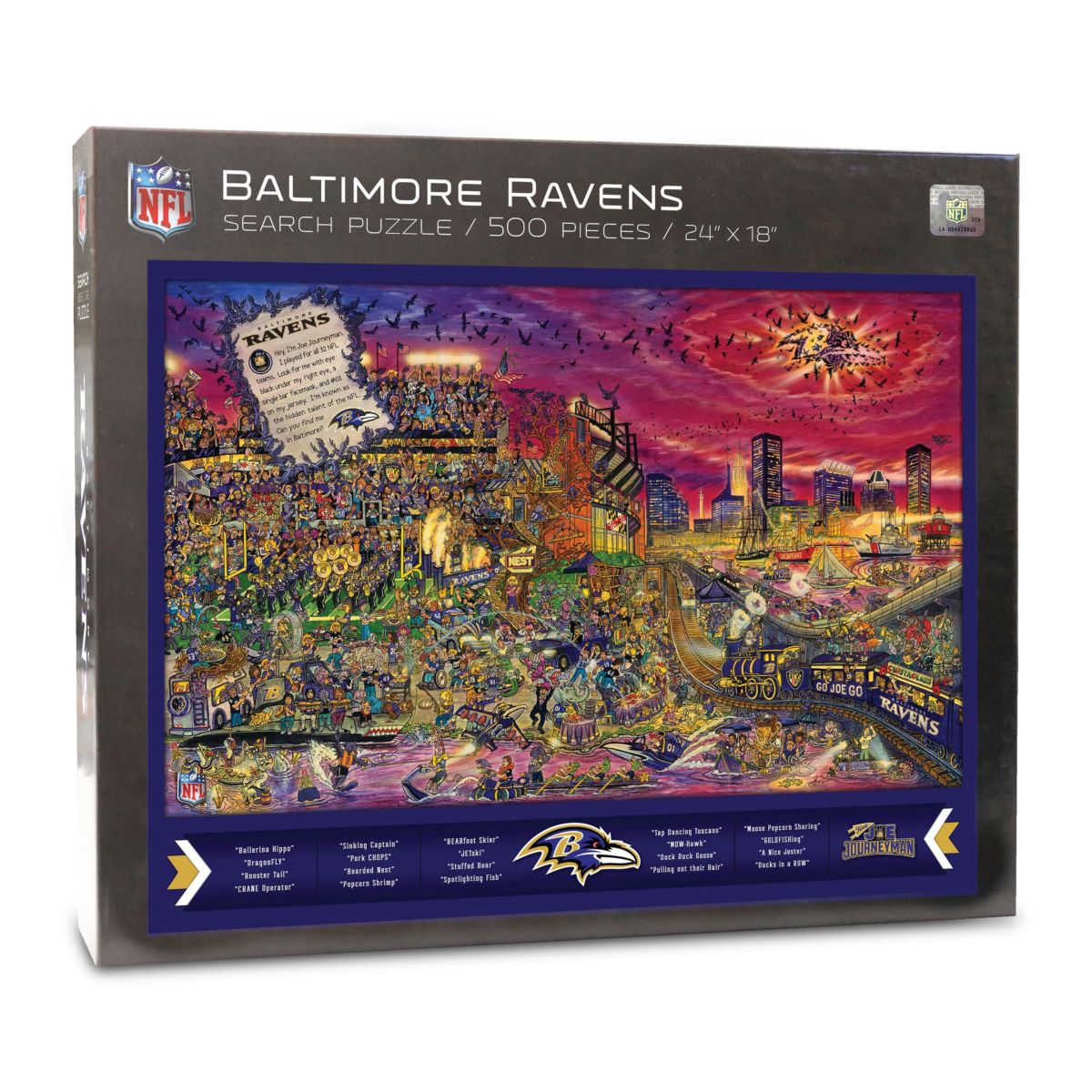 YouTheFan NFL Baltimore Ravens Joe Journeyman 500pc Puzzle