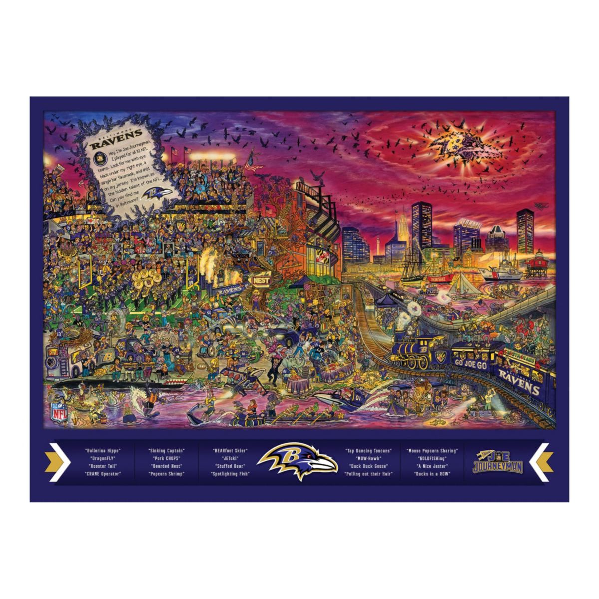 YouTheFan NFL Baltimore Ravens Joe Journeyman 500pc Puzzle