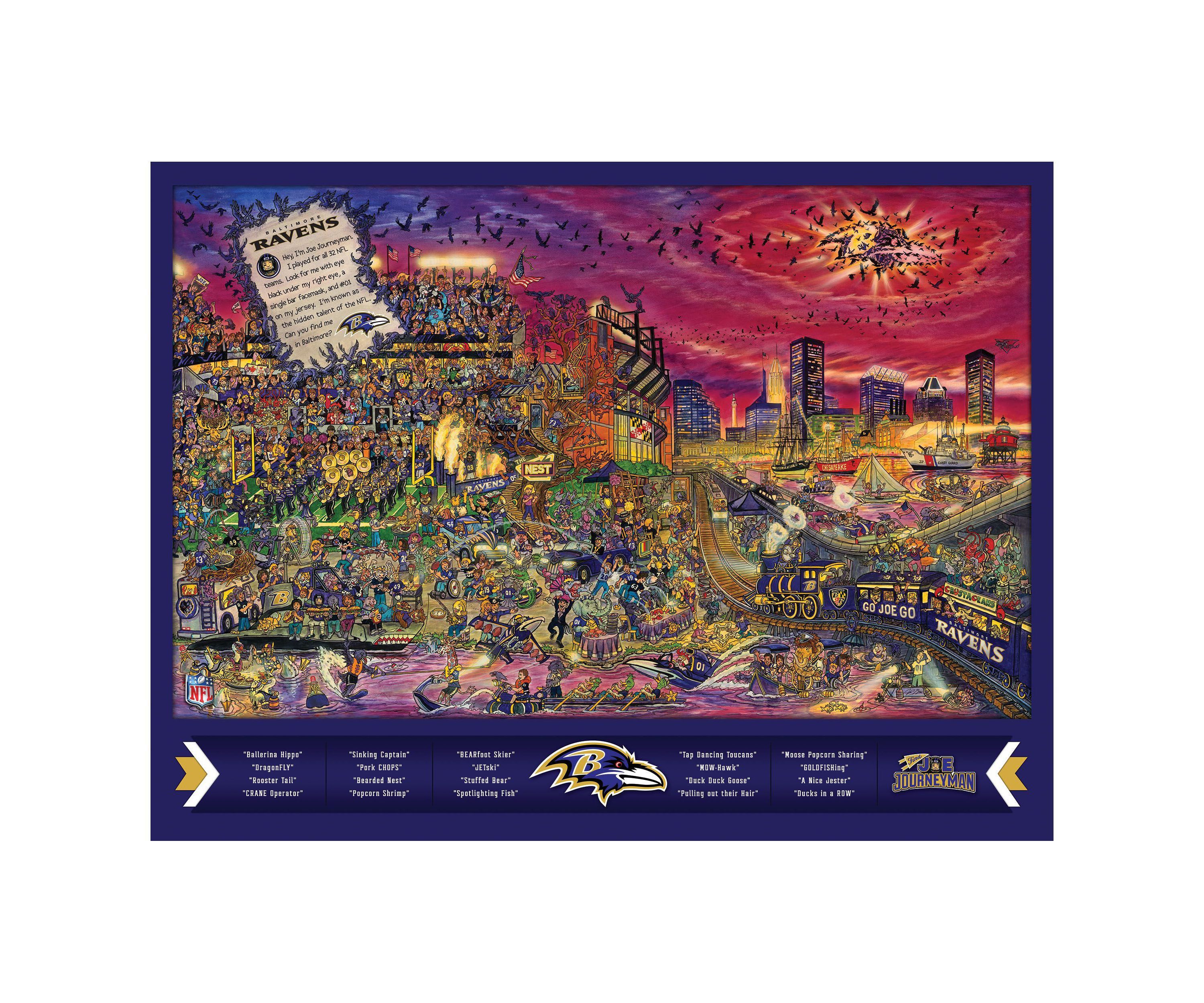 YouTheFan NFL Baltimore Ravens Joe Journeyman 500pc Puzzle