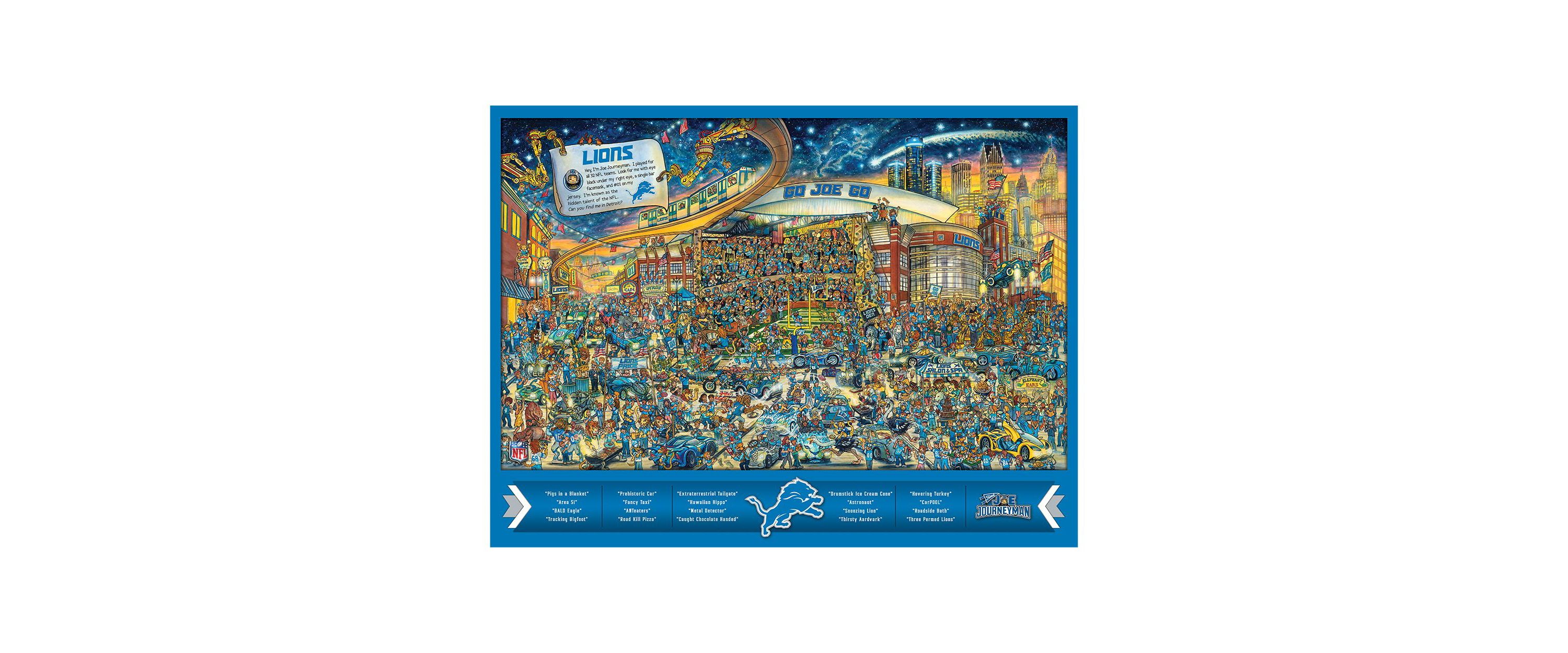 YouTheFan NFL Detroit Lions Joe Journeyman 500pc Puzzle