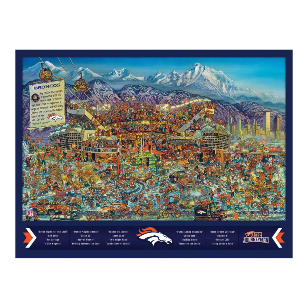 YouTheFan NFL Denver Broncos Joe Journeyman 500pc Puzzle