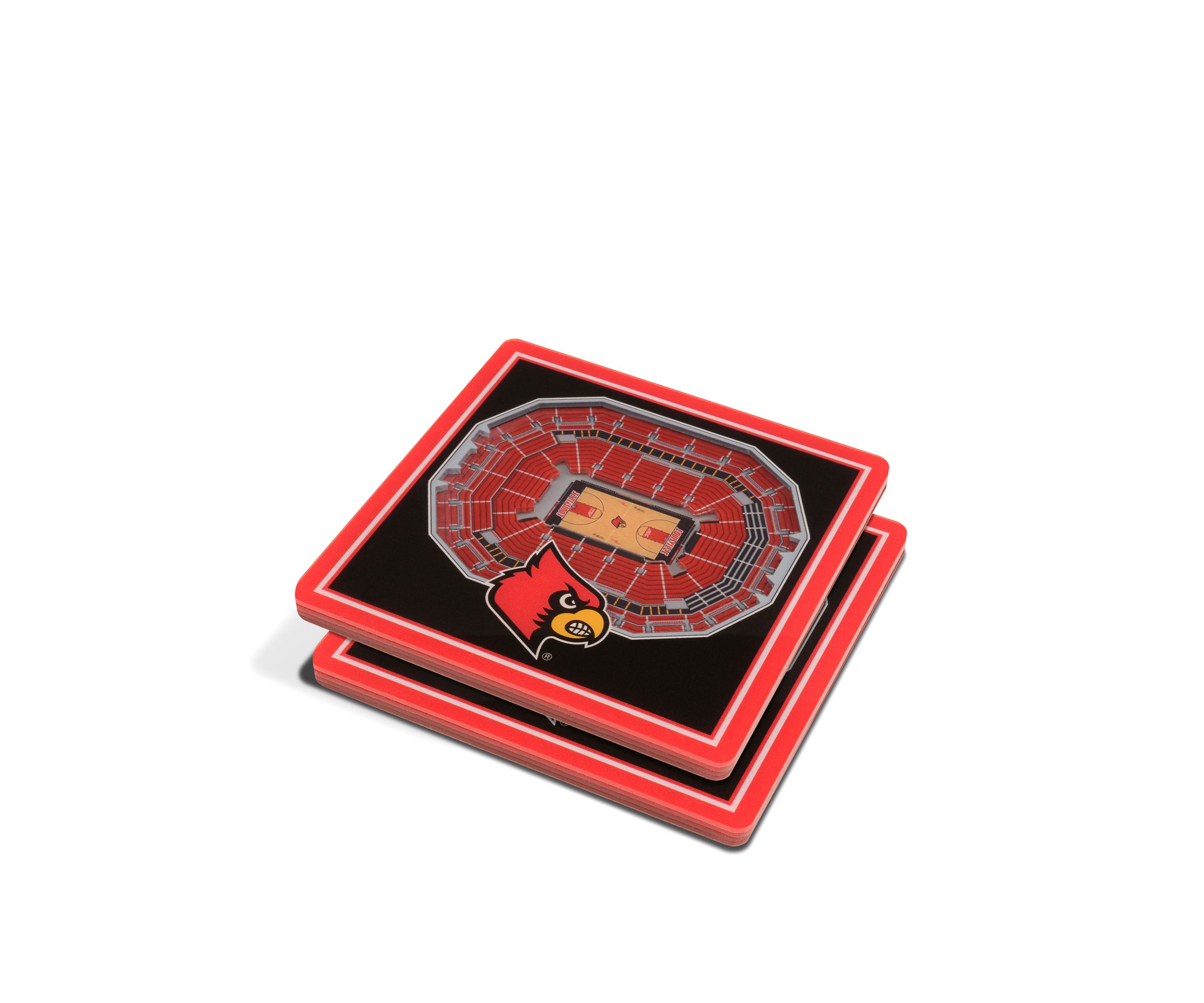 YouTheFan NCAA Louisville Cardinals 3D StadiumView Coasters - KFC Yum! Center