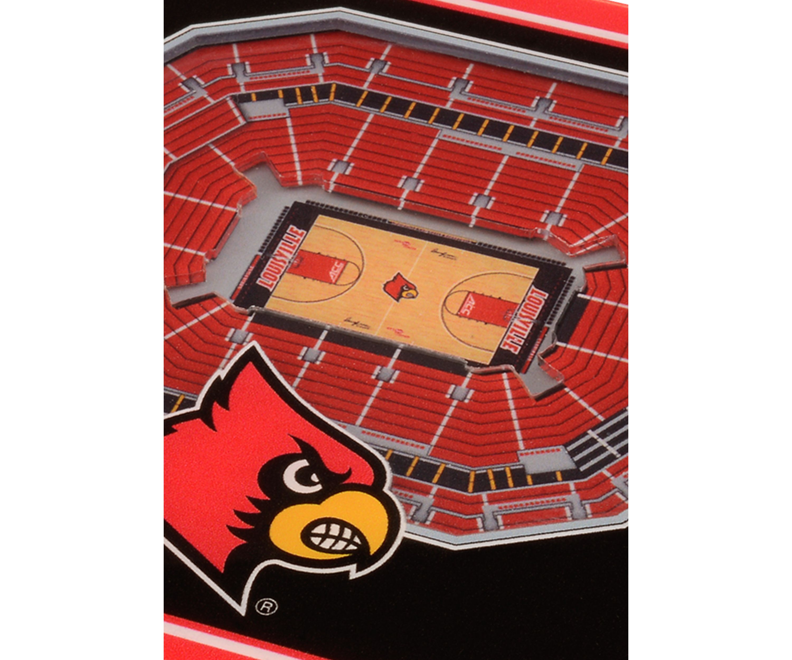 YouTheFan NCAA Louisville Cardinals 3D StadiumView Coasters - KFC Yum! Center