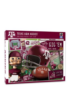 YouTheFan NCAA Texas A&M Aggies Retro Series 500pc Puzzle