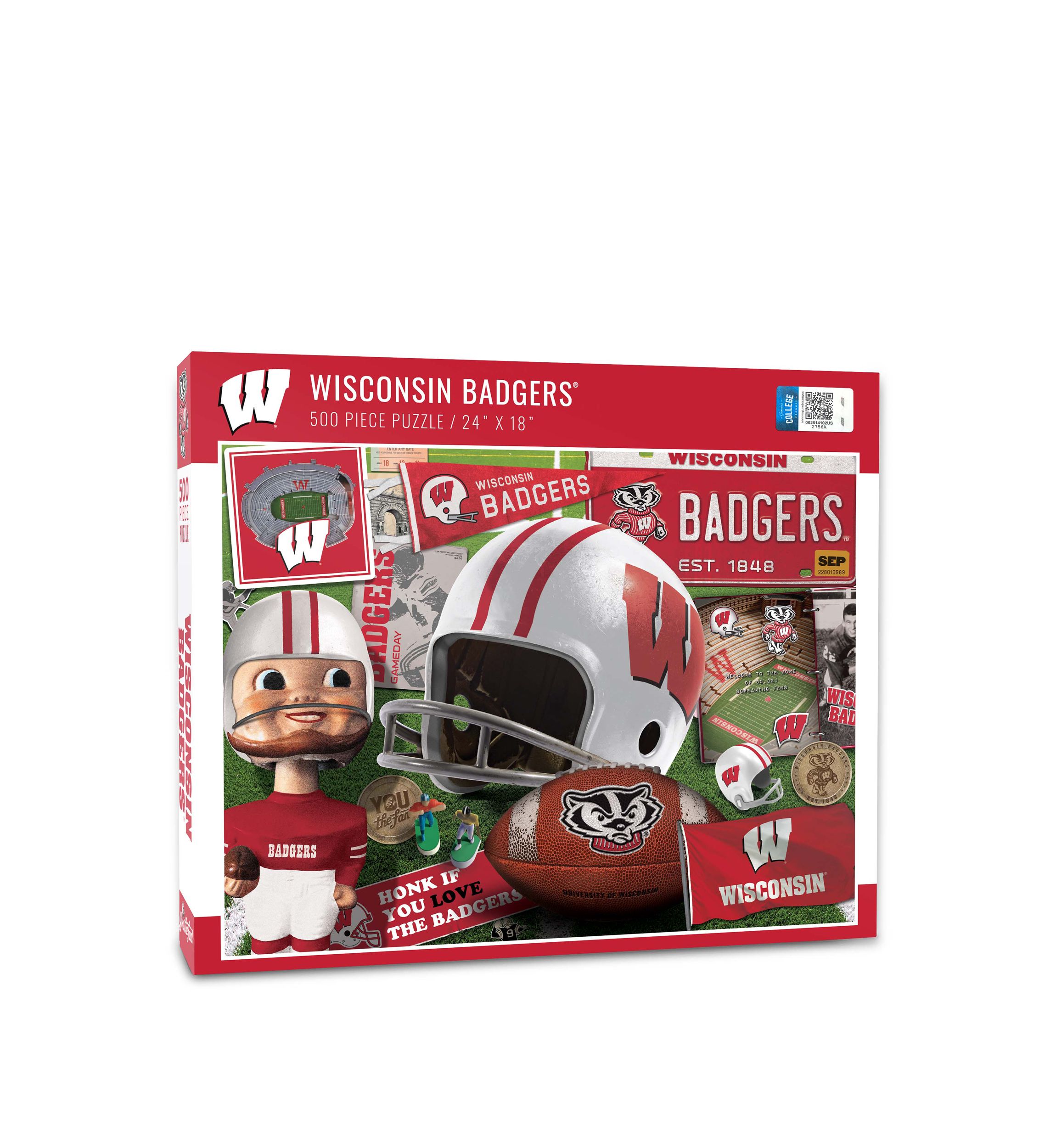 NCAA Wisconsin Badgers Retro Series Puzzle - 500 Pieces