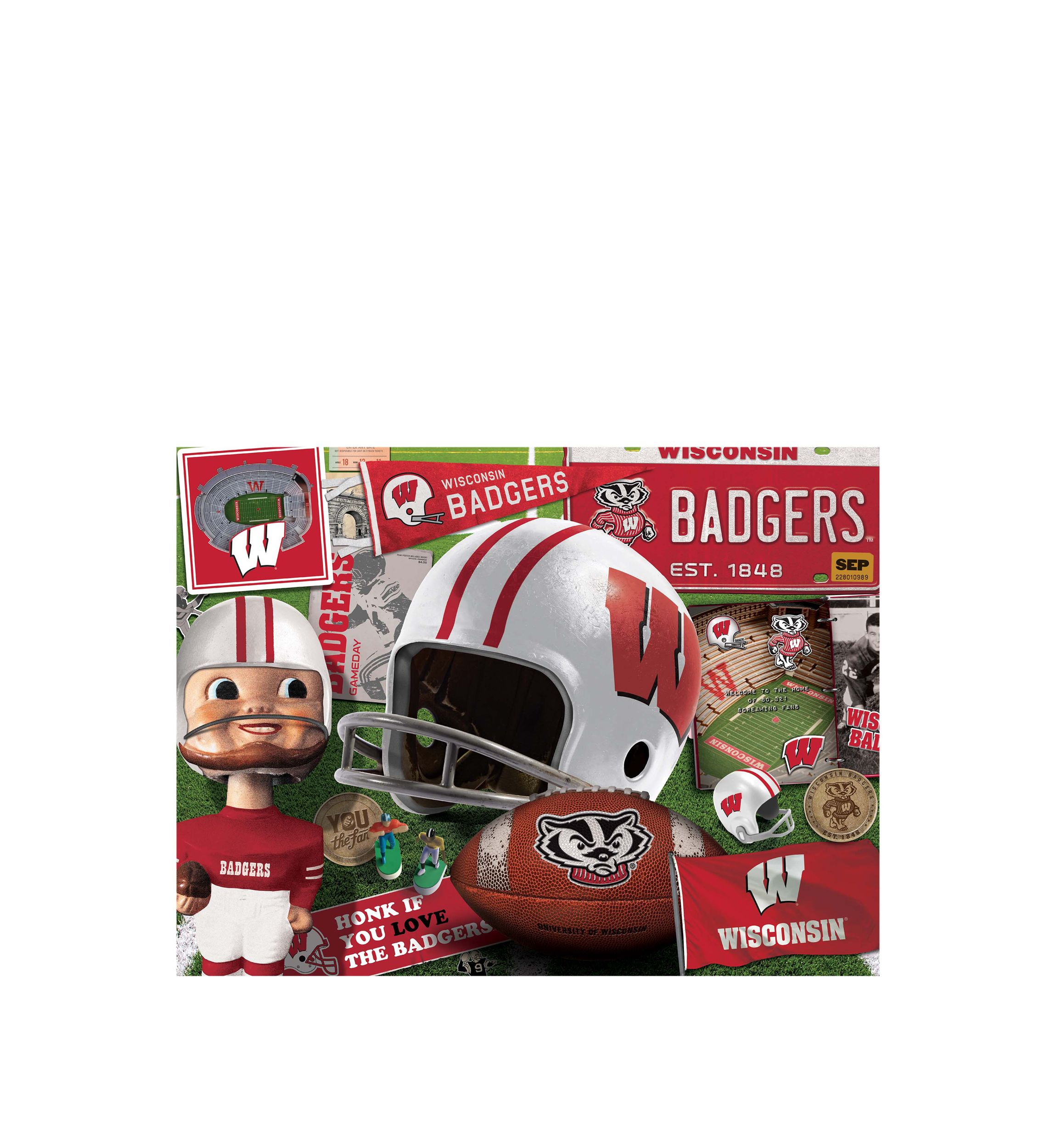 NCAA Wisconsin Badgers Retro Series Puzzle - 500 Pieces