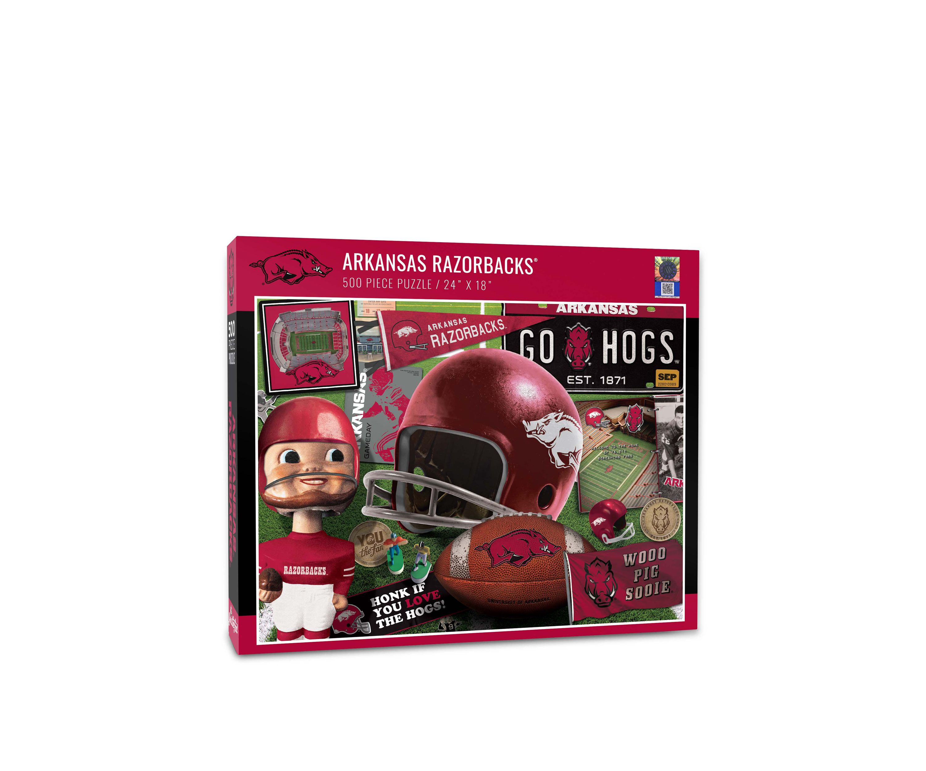 YouTheFan NCAA Arkansas Razorbacks Retro Series 500pc Puzzle