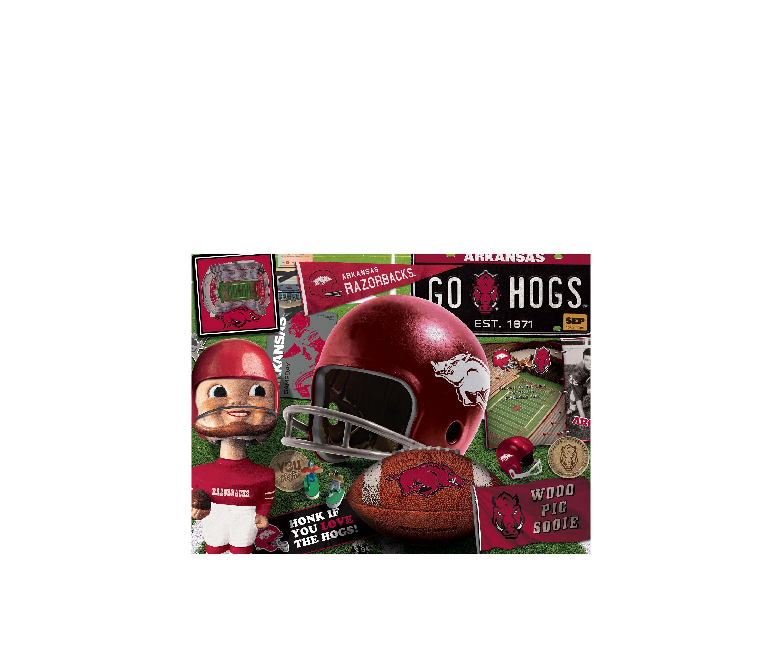 YouTheFan NCAA Arkansas Razorbacks Retro Series 500pc Puzzle
