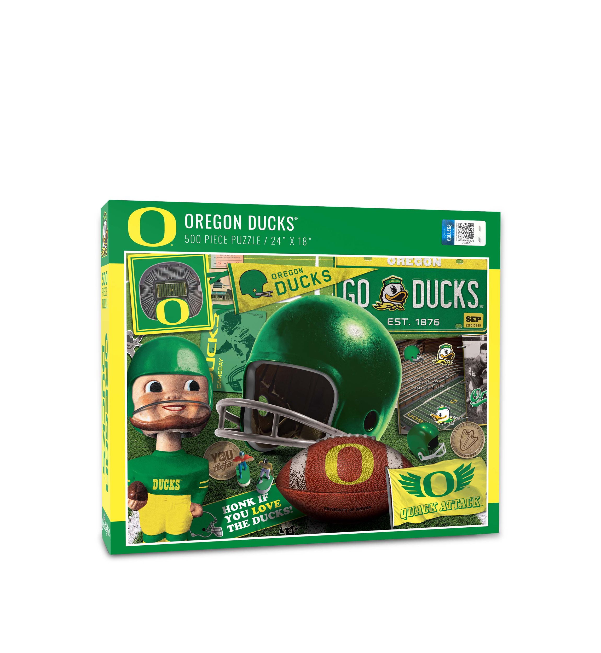 NCAA Oregon Ducks Retro Series Puzzle - 500 Pieces