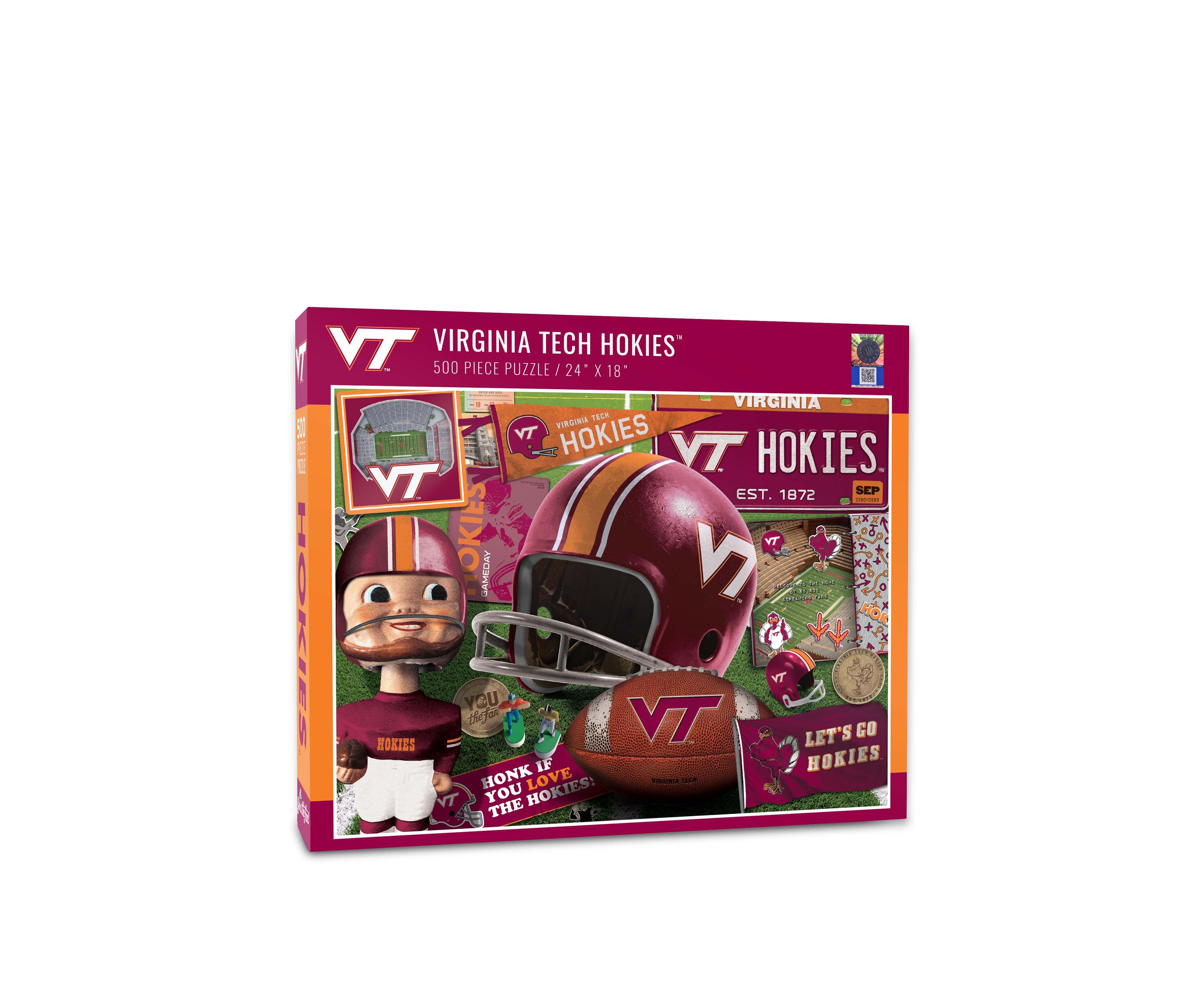 YouTheFan NCAA Virginia Tech Hokies Retro Series 500pc Puzzle