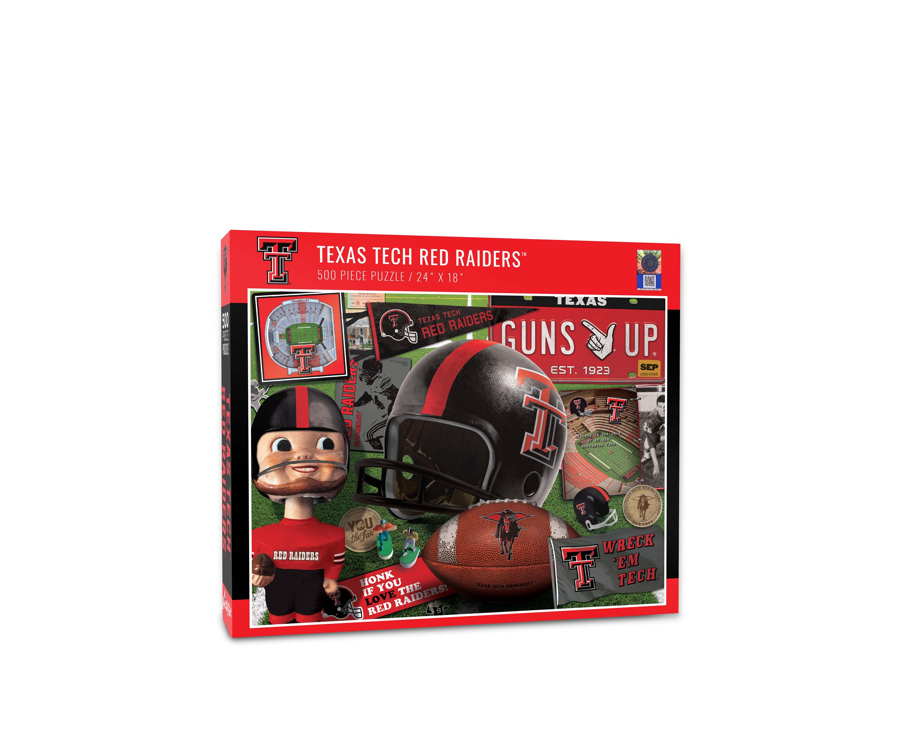 YouTheFan NCAA Texas Tech Red Raiders Retro Series 500pc Puzzle