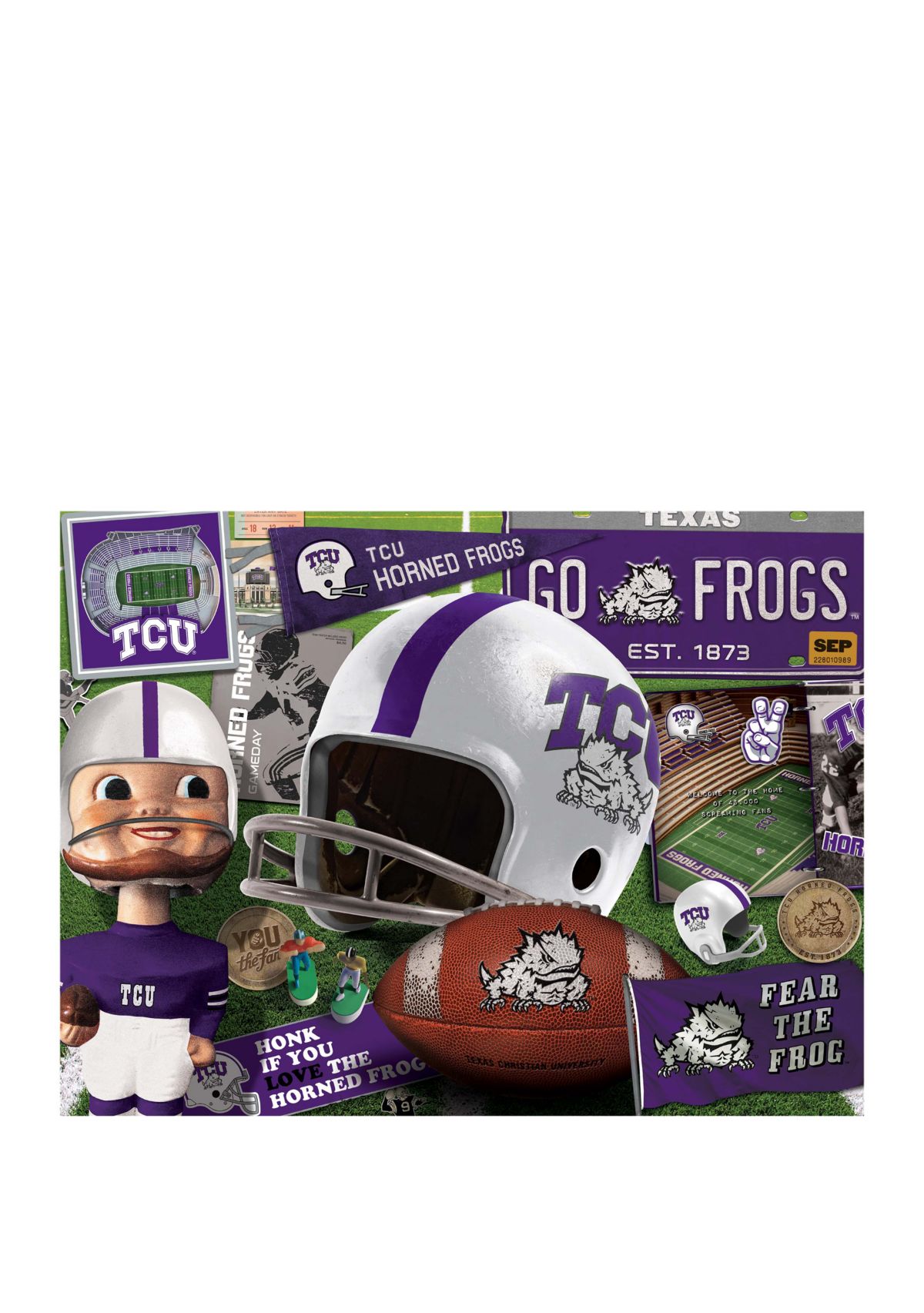 YouTheFan NCAA TCU Horned Frogs Retro Series 500pc Puzzle