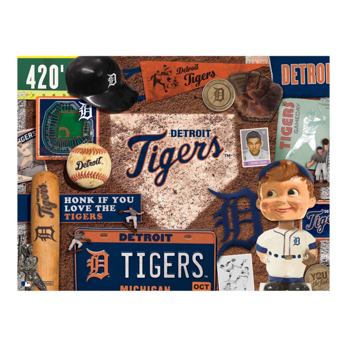 YouTheFan MLB Detroit Tigers Retro Series 500pc Puzzle