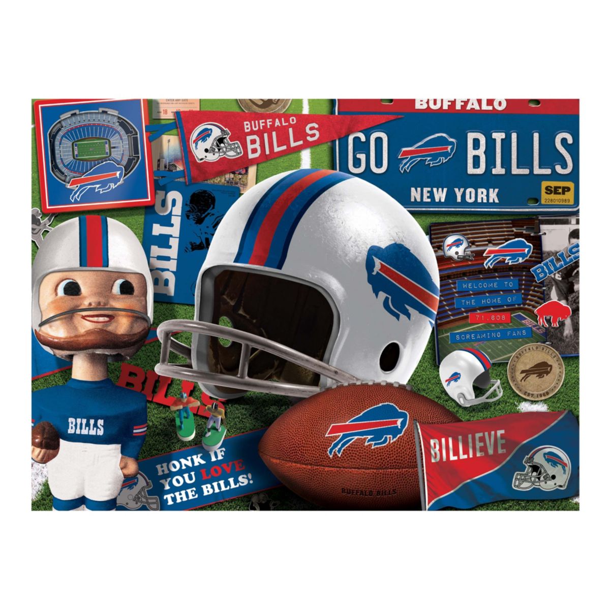 YouTheFan NFL Buffalo Bills Retro Series 500pc Puzzle