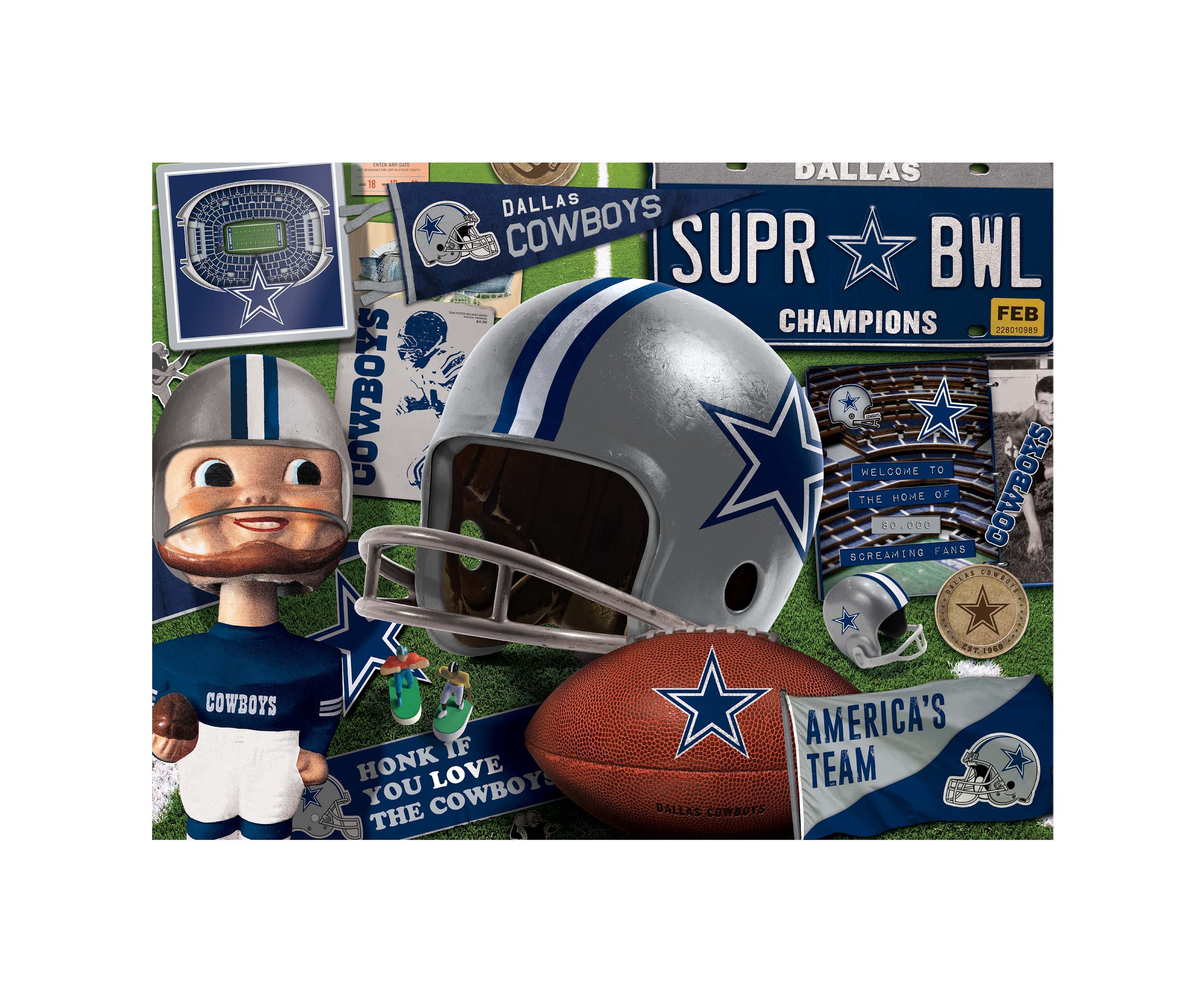YouTheFan NFL Dallas Cowboys Retro Series 500pc Puzzle