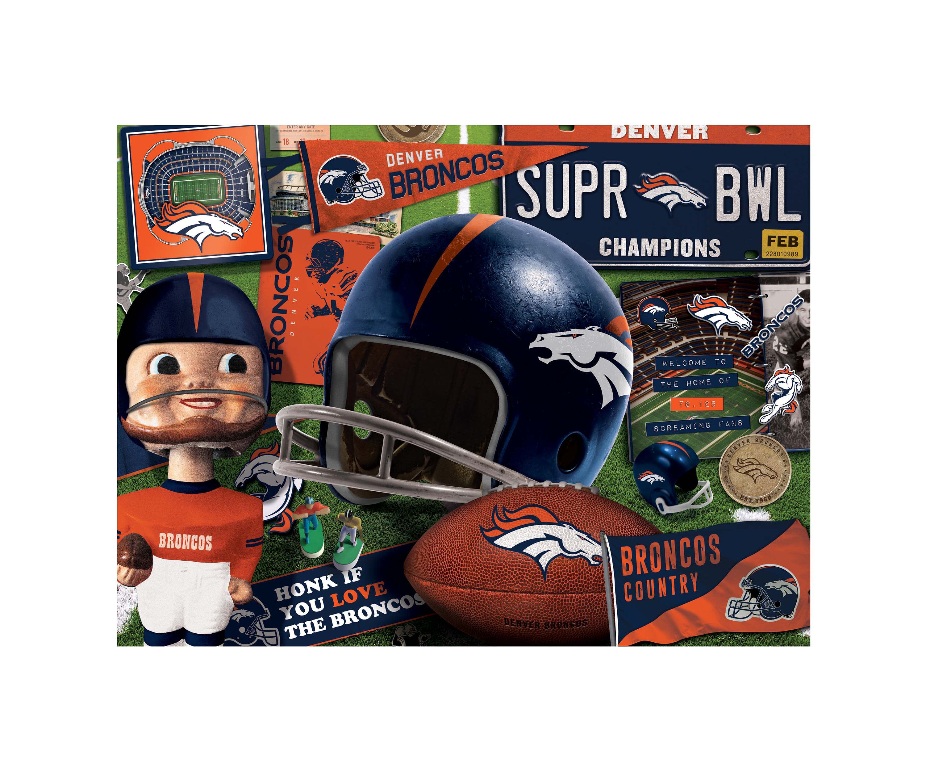 YouTheFan NFL Denver Broncos Retro Series 500pc Puzzle