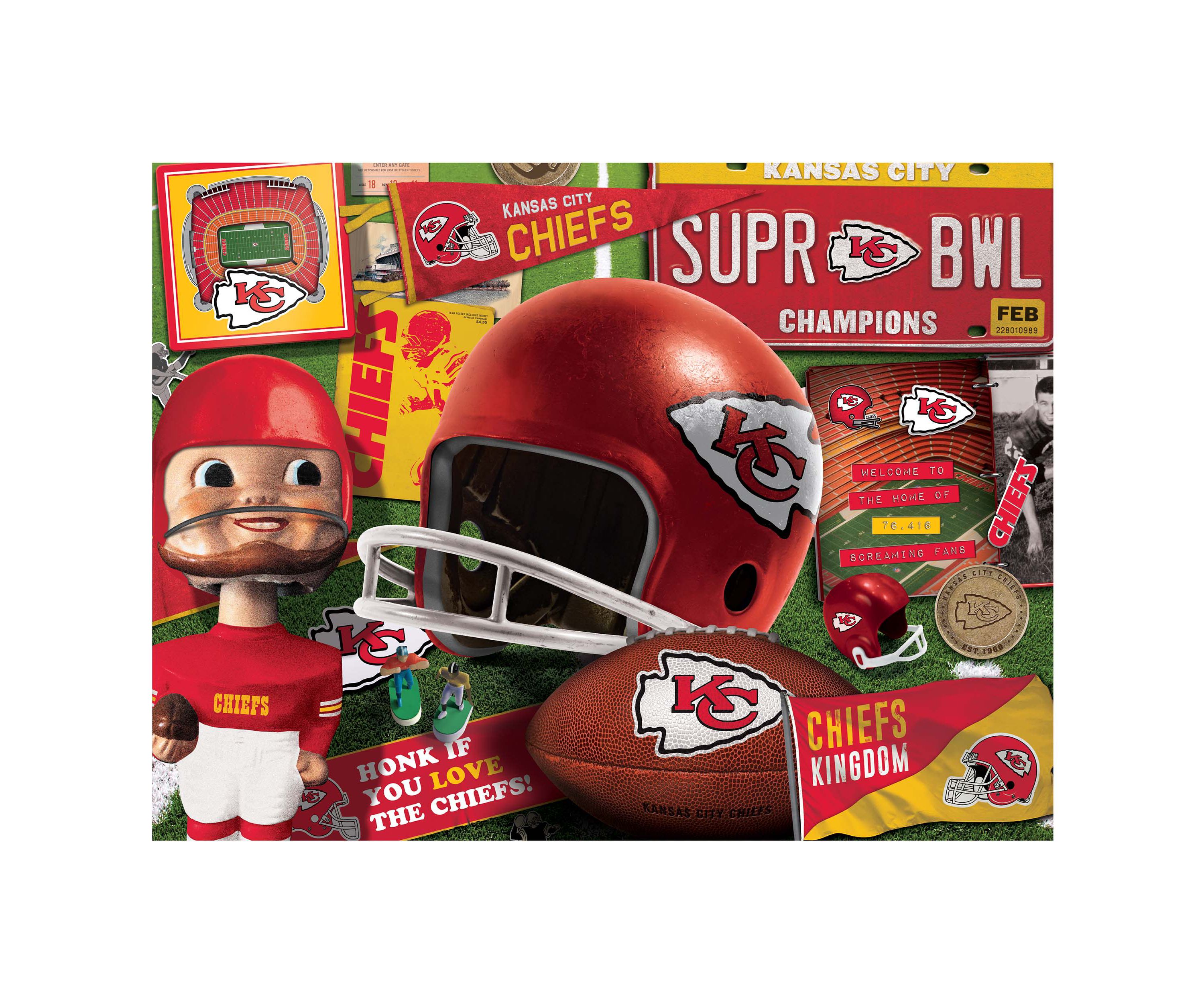 YouTheFan NFL Kansas City Chiefs Retro Series 500pc Puzzle