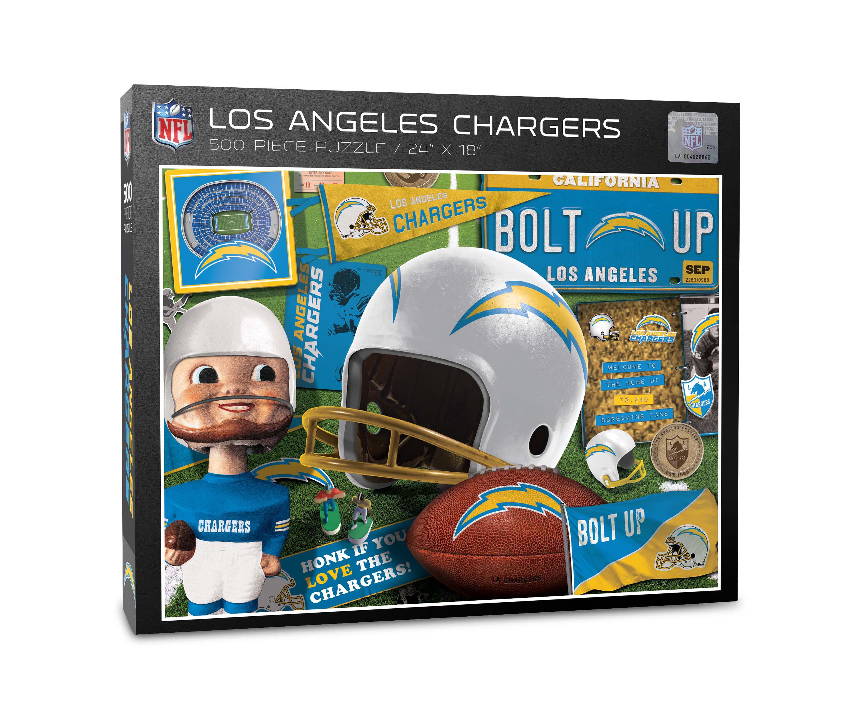 YouTheFan NFL Los Angeles Chargers Retro Series 500pc Puzzle