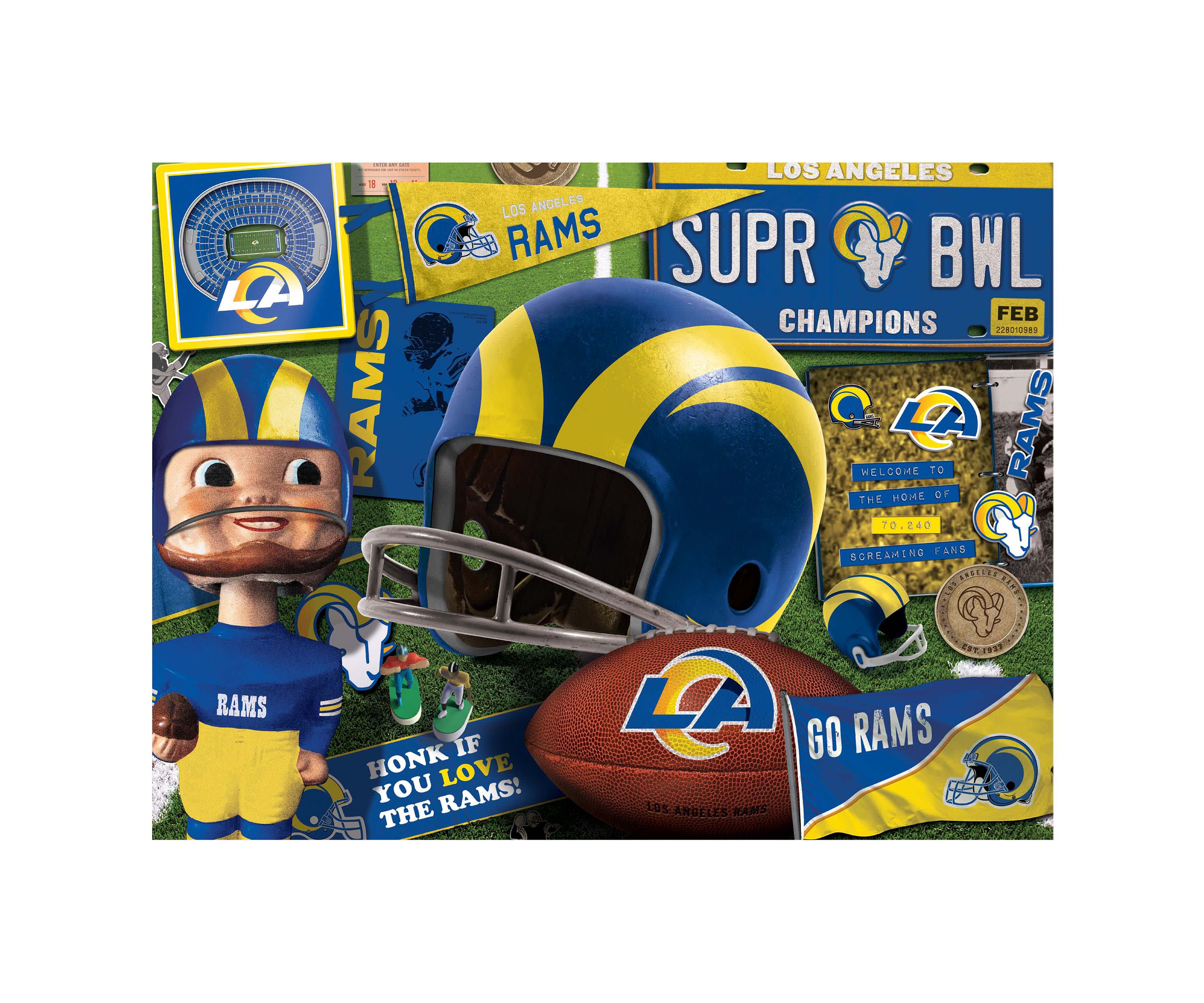 YouTheFan NFL Los Angeles Rams Retro Series 500pc Puzzle