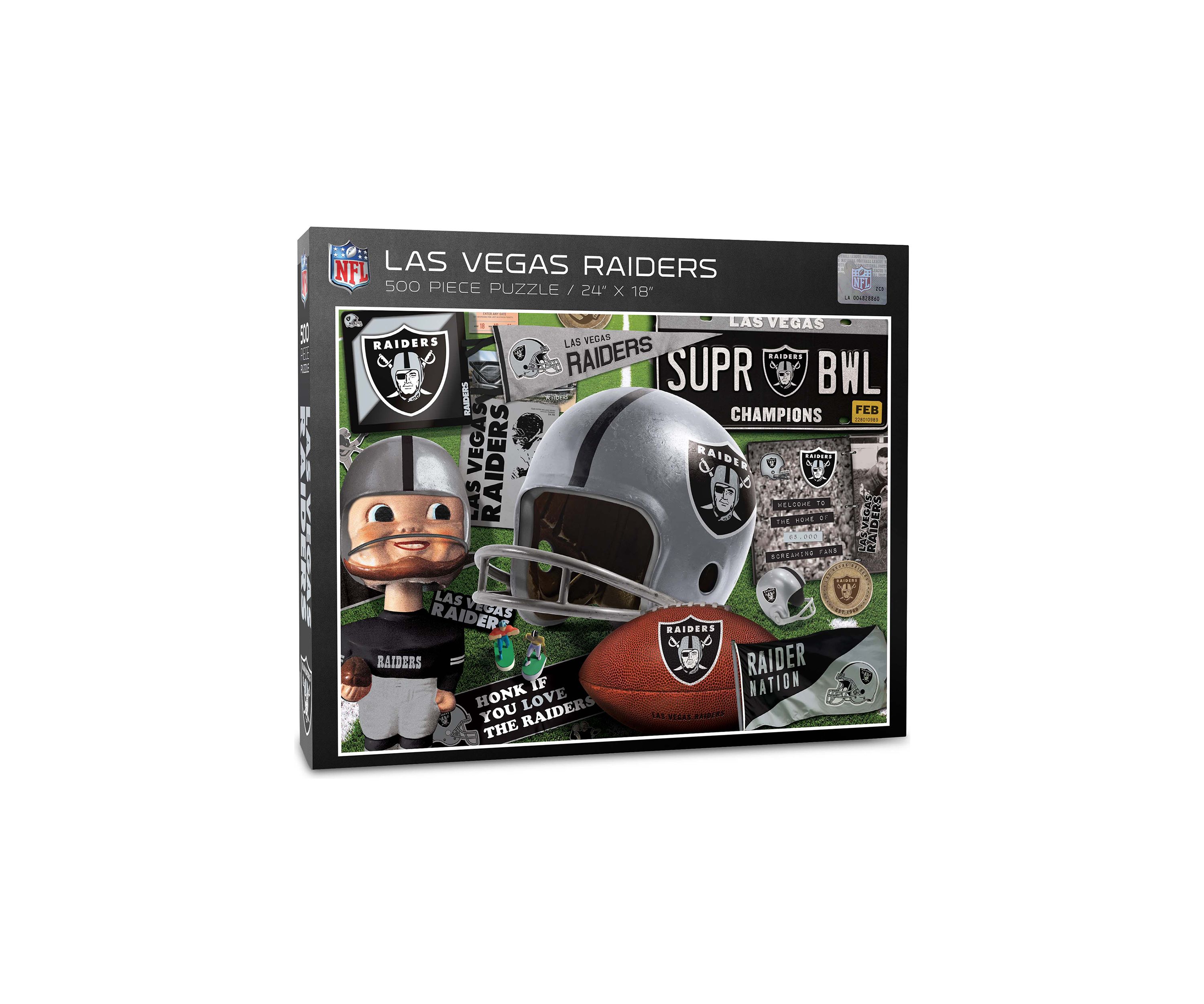 Oakland Raiders YouTheFan NFL Las Vegas Raiders Retro Series 500pc Puzzle