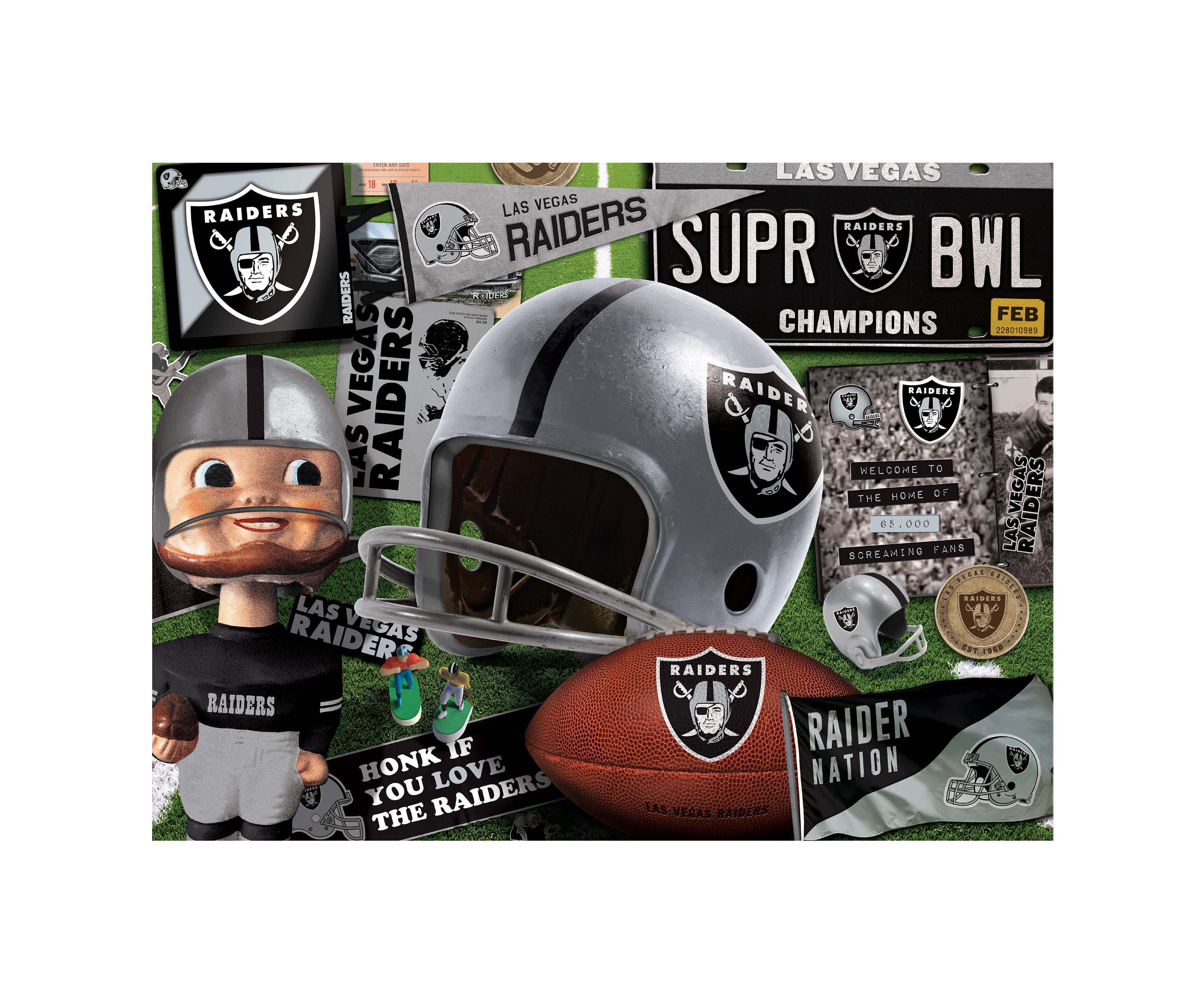 Oakland Raiders YouTheFan NFL Las Vegas Raiders Retro Series 500pc Puzzle