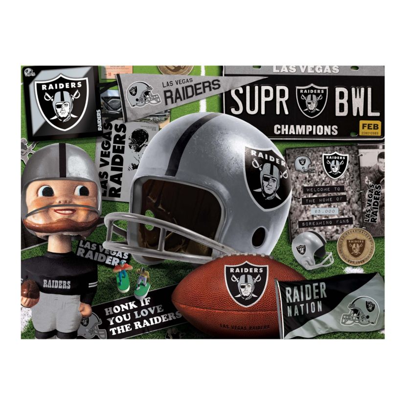 Oakland Raiders YouTheFan NFL Las Vegas Raiders Retro Series 500pc Puzzle