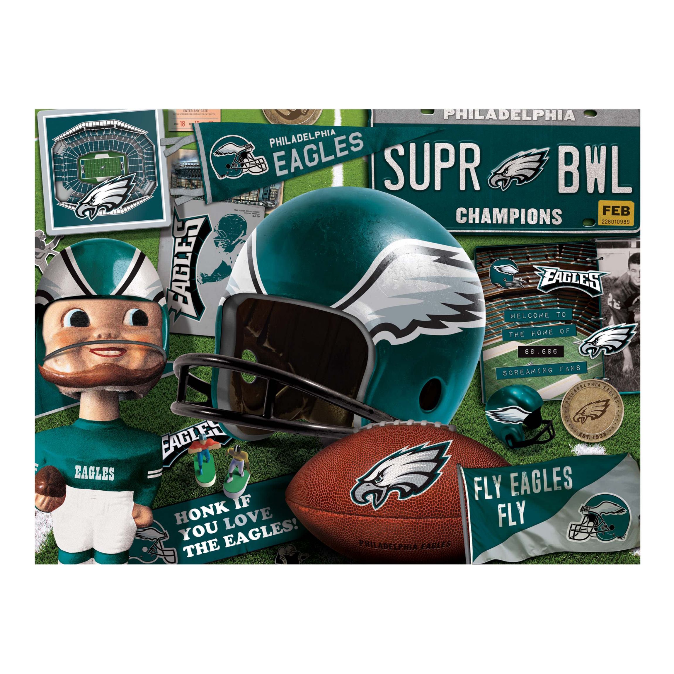 YouTheFan NFL Philadelphia Eagles Retro Series 500pc Puzzle