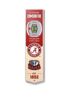 YouTheFan NCAA Alabama Crimson Tide 3D Stadium 8x32 Banner - Denny Stadium