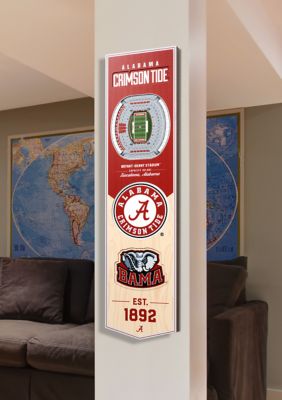 YouTheFan NCAA Alabama Crimson Tide 3D Stadium 8x32 Banner - Denny Stadium