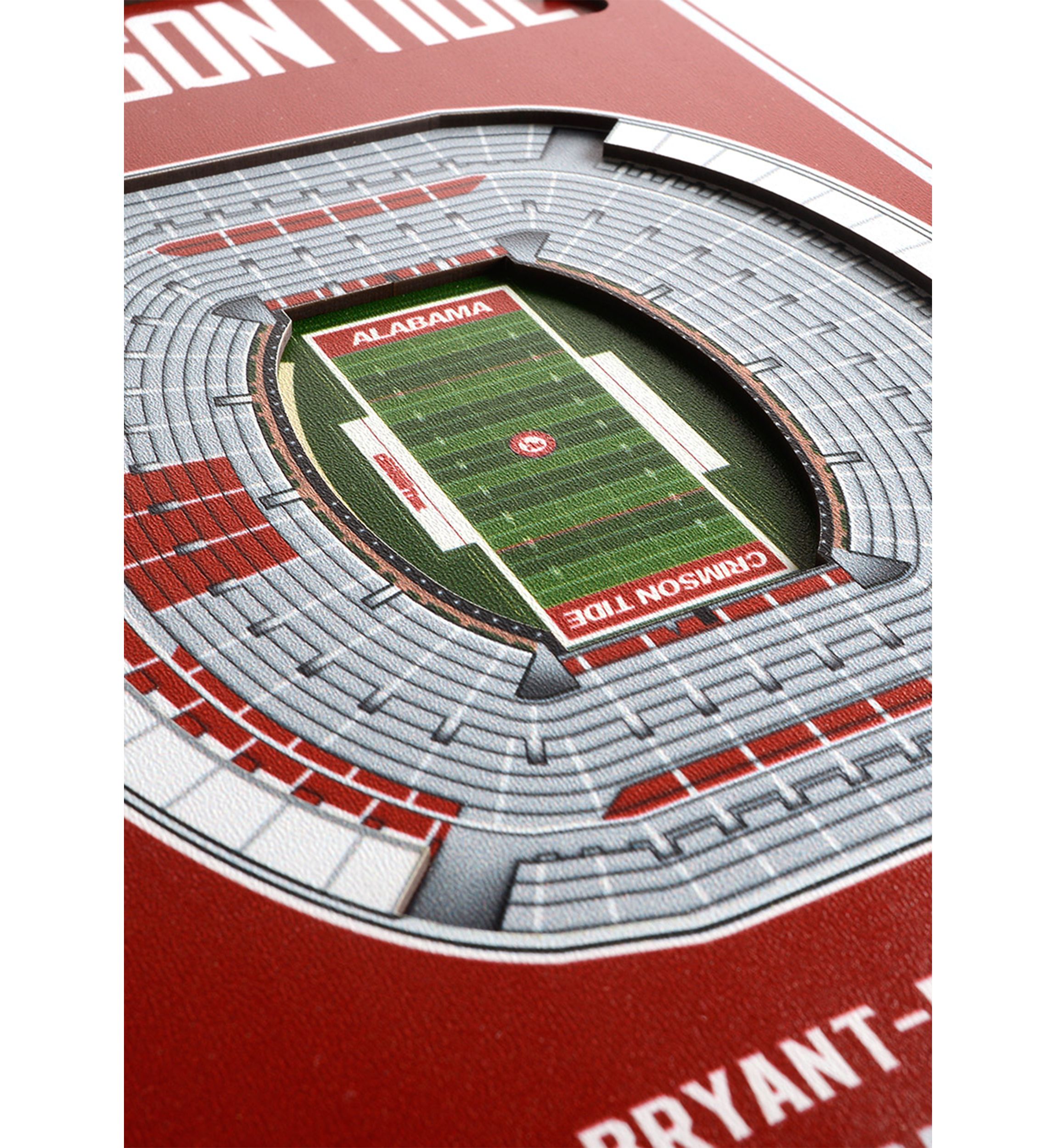 YouTheFan NCAA Alabama Crimson Tide 3D Stadium 8x32 Banner - Denny Stadium