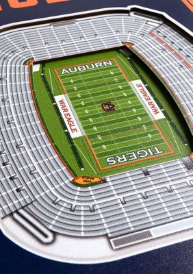 YouTheFan NCAA Auburn Tigers 3D Stadium 8x32 Banner - Hare Stadium