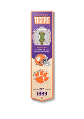 YouTheFan NCAA Clemson Tigers 3D Stadium 8x32 Banner - Memorial Stadium